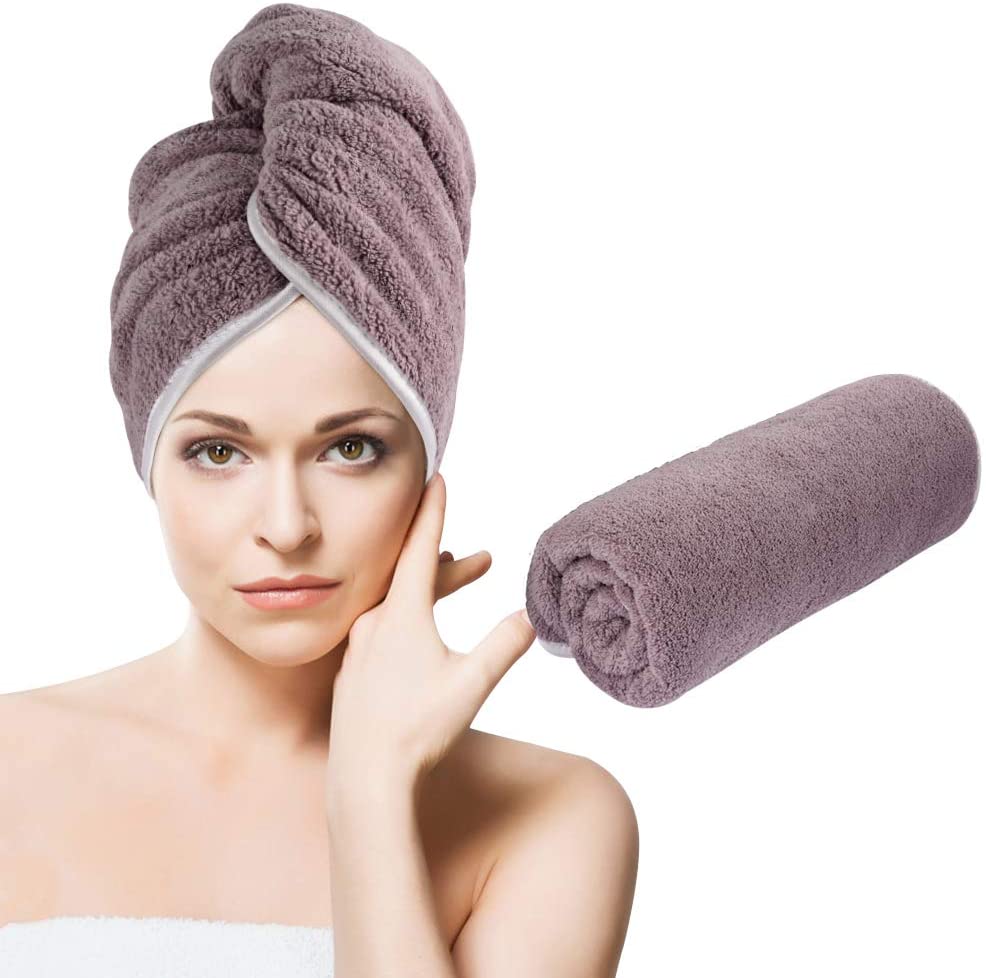 Sunland Hair Towel Wrap for Women Microfiber Hair Drying Towels, Super Absorbent Quick Dry Magic Hai