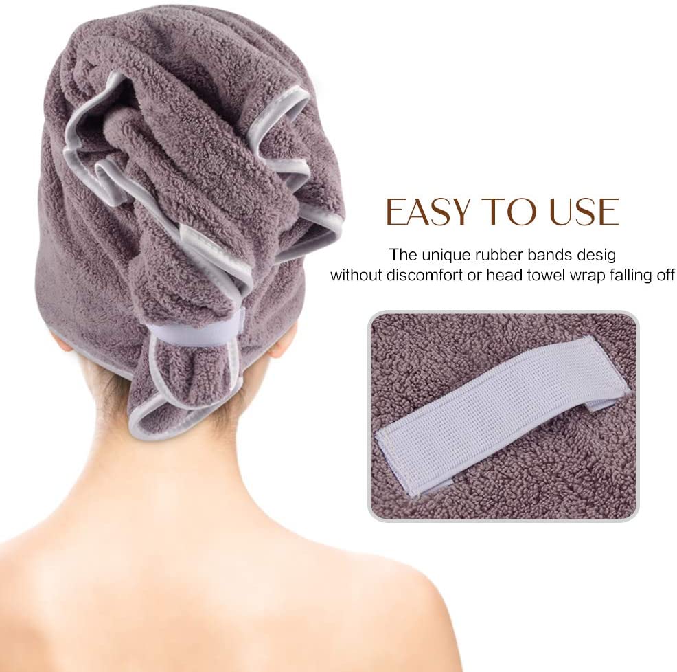 Sunland Hair Towel Wrap for Women Microfiber Hair Drying Towels, Super Absorbent Quick Dry Magic Hai