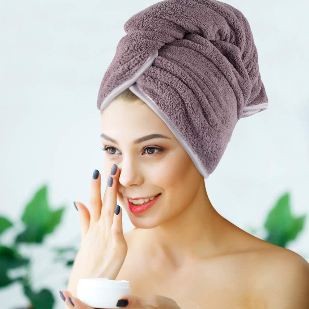 Sunland Hair Towel Wrap for Women Microfiber Hair Drying Towels, Super Absorbent Quick Dry Magic Hai