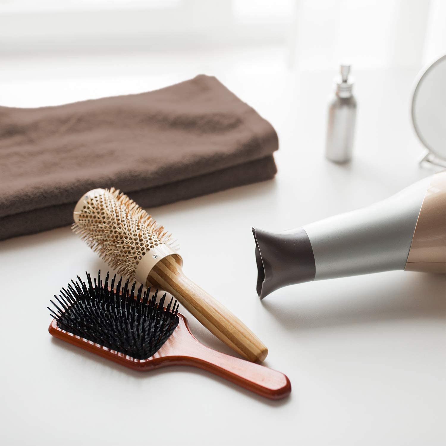 Arkwright LLC Bleach Safe Salon Towels Pack of 12 (16x28 inch, Brown) - 100% Cotton Bleach Proof, Bl