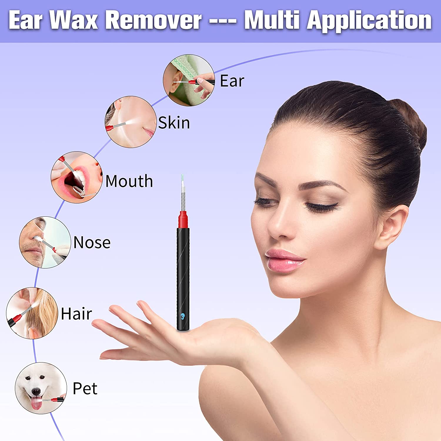 Urbesty Ear Wax Removal Tool, Earwax Removal Camera with 6 LED Lights, 1080P HD Wireless WiFi Ear Wa