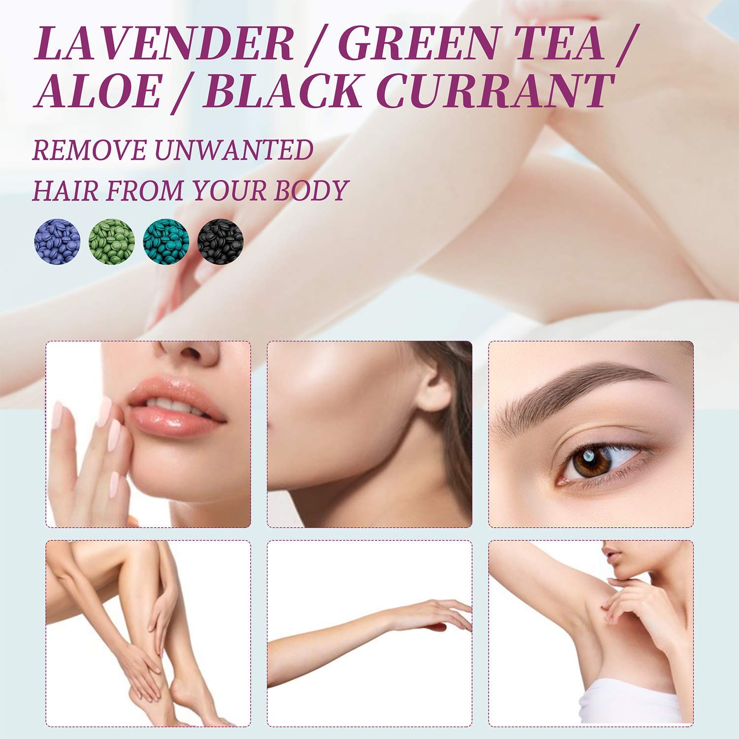 AUKE Wax Warmer, Electric Wax Warmer for Hair Removal High-end Digital Wax Heater Kit with 4 Bags Wa