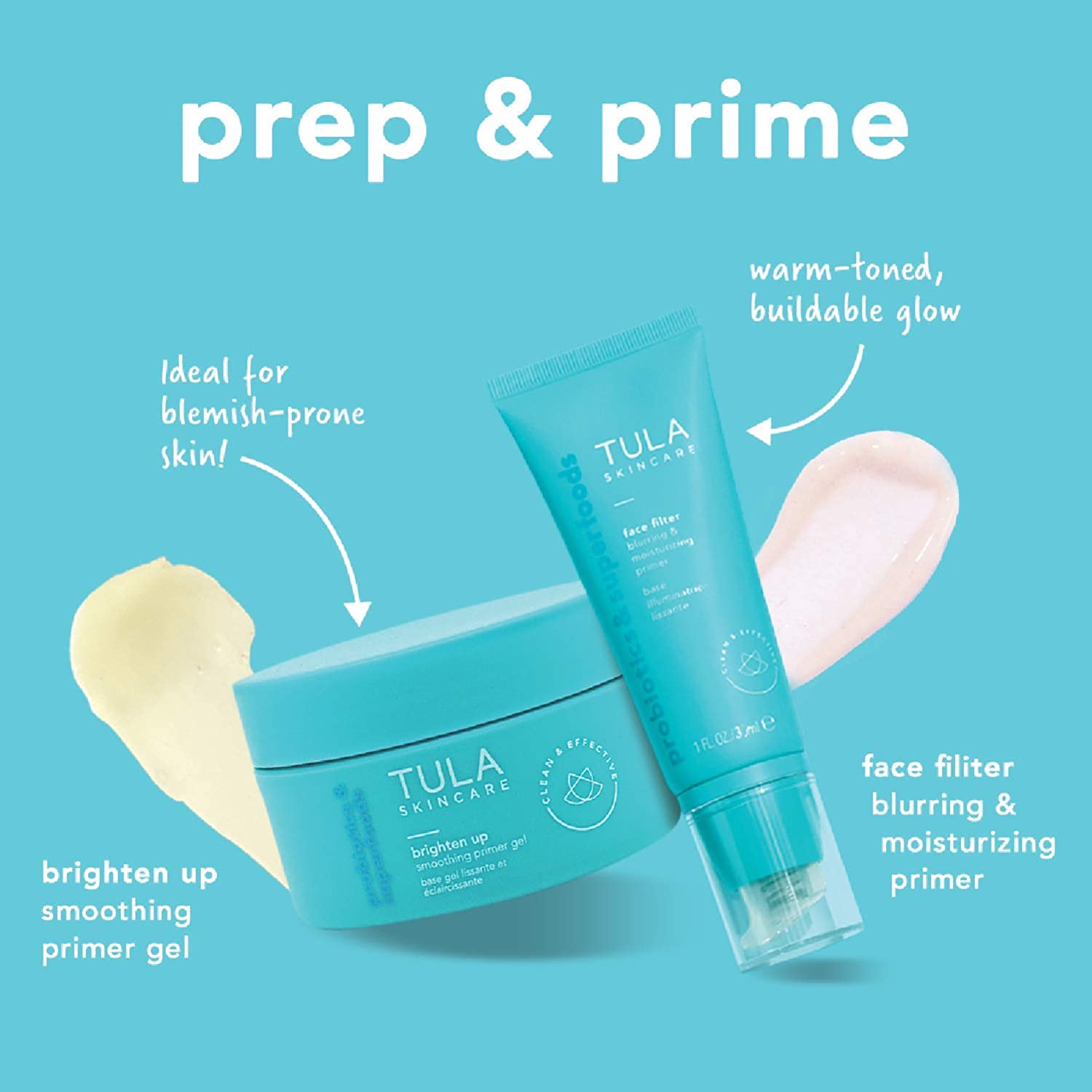 TULA Skin Care Brighten Up Smoothing Primer Gel | Silicone-Free, Non-Comedogenic Face Primer Grips M