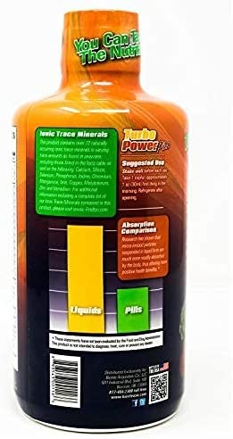 Turbo Power Plus Super Immunity 32 Oz. Liquid Energy Formula: 72 Natural Plant-Based Minerals, 17 Po