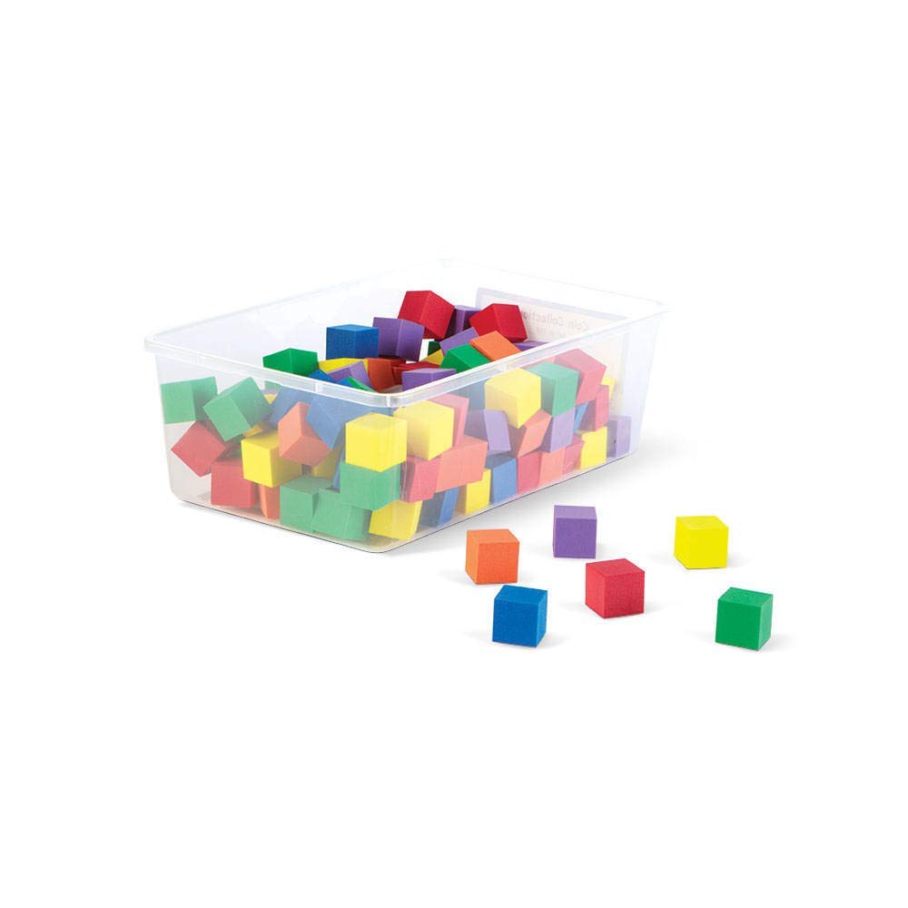 hand2mind Foam Blocks, Counting Cubes for Kids Math, 1 Inch Blocks for Preschool Crafts, Math Manipu