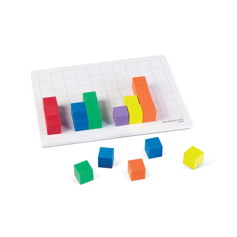 hand2mind Foam Blocks, Counting Cubes for Kids Math, 1 Inch Blocks for Preschool Crafts, Math Manipu