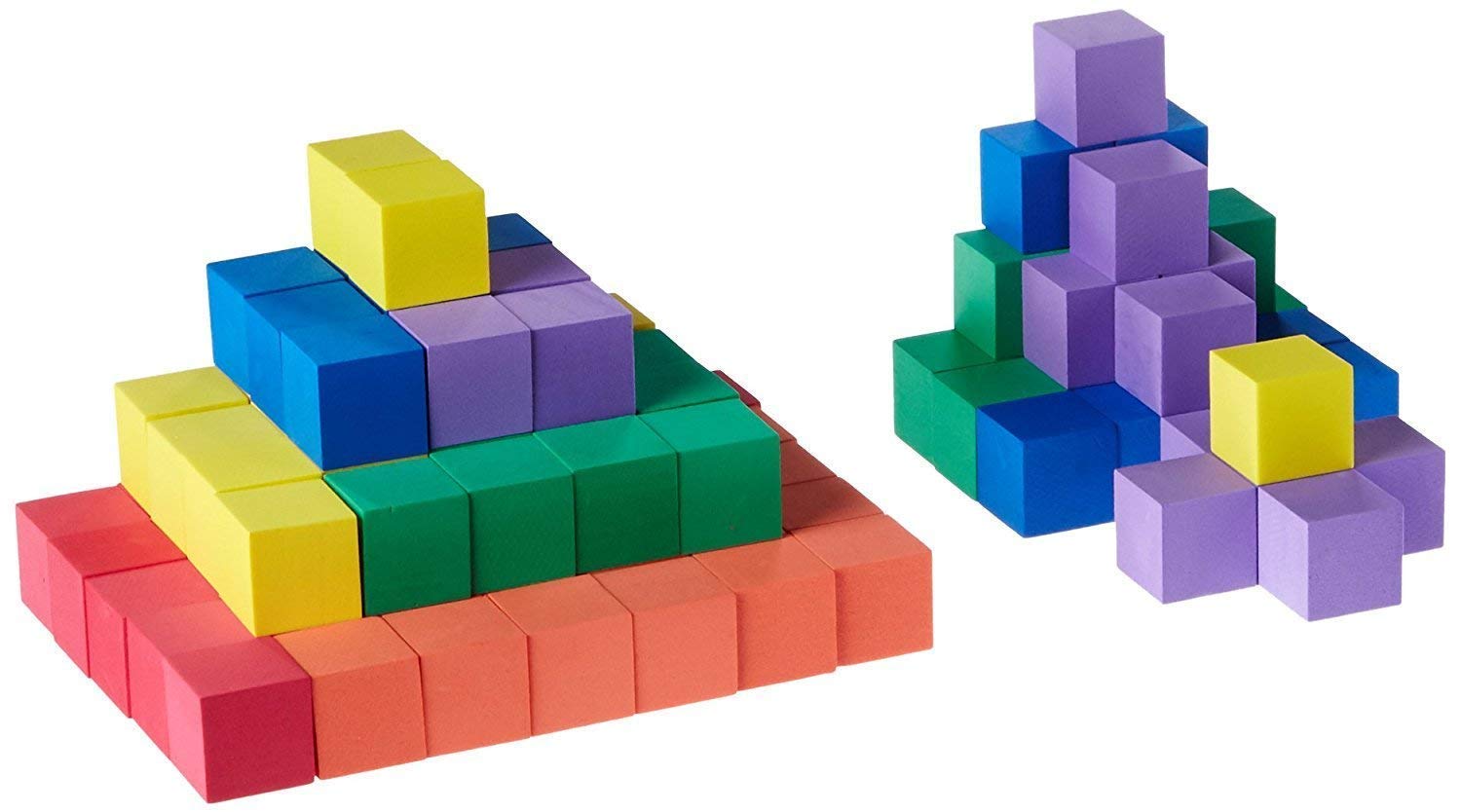 hand2mind Foam Blocks, Counting Cubes for Kids Math, 1 Inch Blocks for Preschool Crafts, Math Manipu