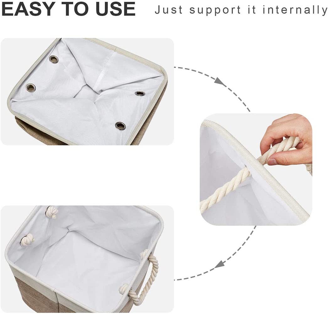i BKGOO 3Pack Large Foldable Storage Bins，Collapsible Sturdy Cationic Fabric Organizing Storage Ba