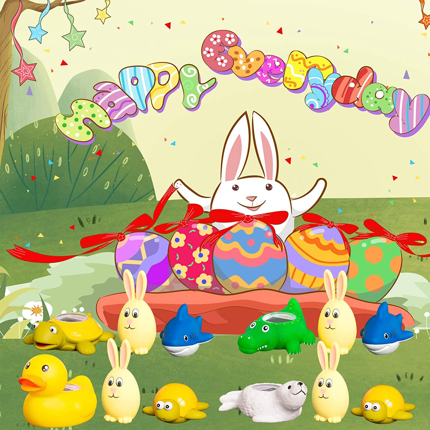 Doli Yearning Baby Bath Thermometers Seal Shape Baby Bath Toys Baby Gifts| Squirting Squeaking Bath 