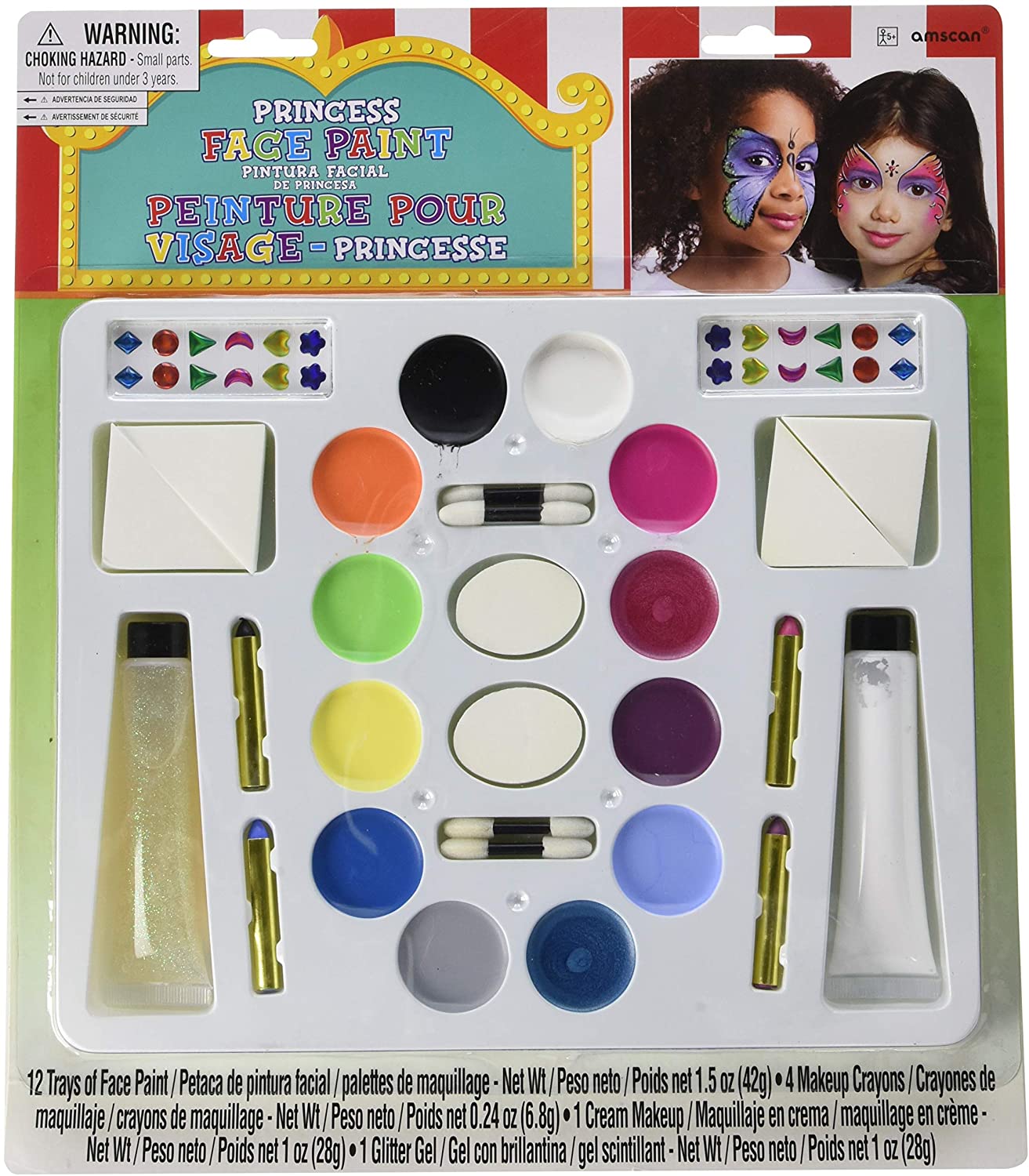 Princess Face and Body Paint Kit Deluxe | Game Collection | Party Accessory