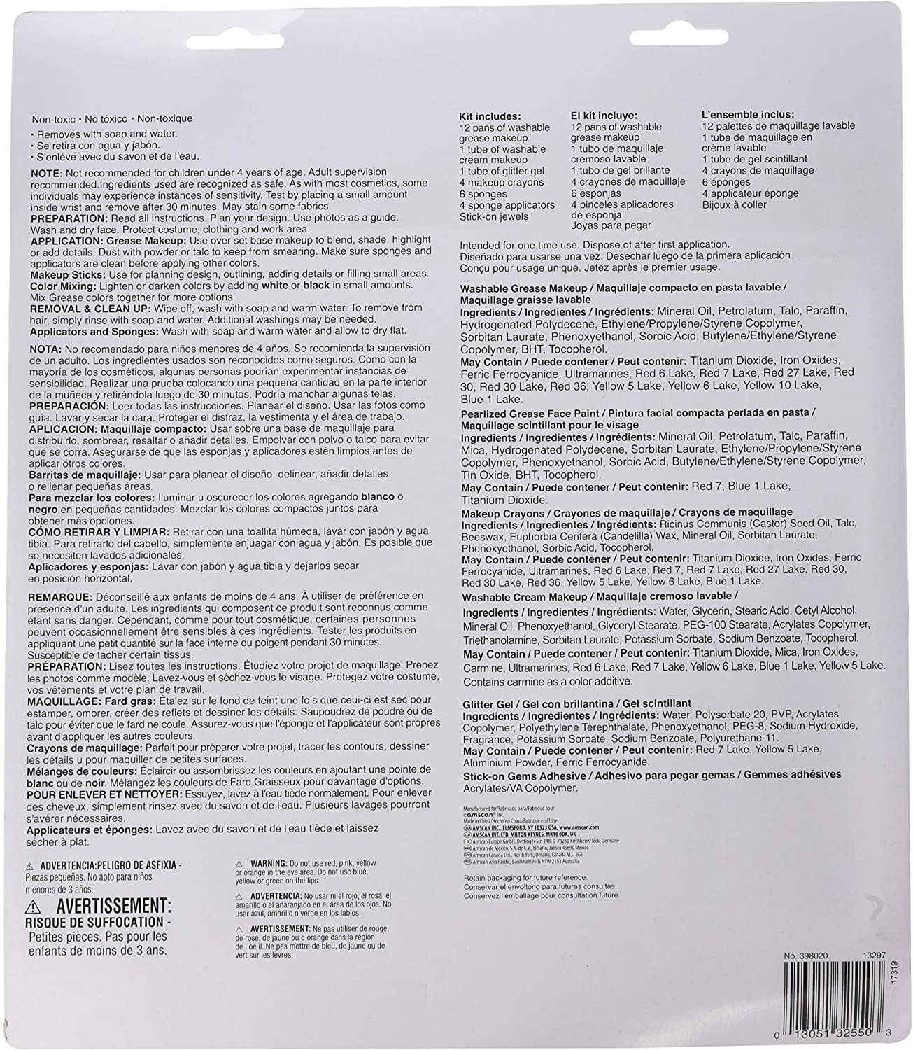 Princess Face and Body Paint Kit Deluxe | Game Collection | Party Accessory