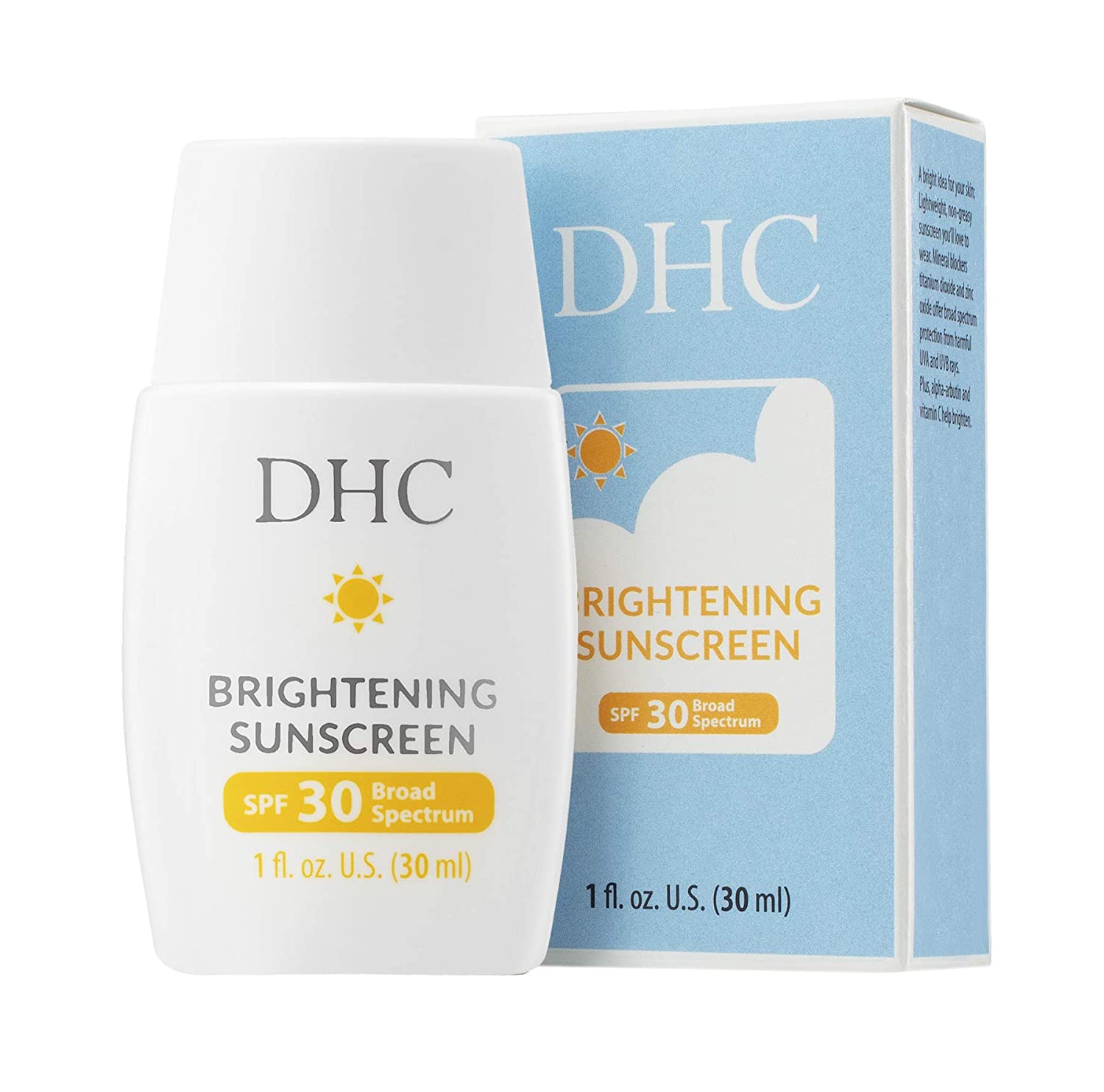 DHC Brightening Sunscreen SPF 30 Broad Spectrum, Mineral-Based, Brightening, Premature aging, Fragra