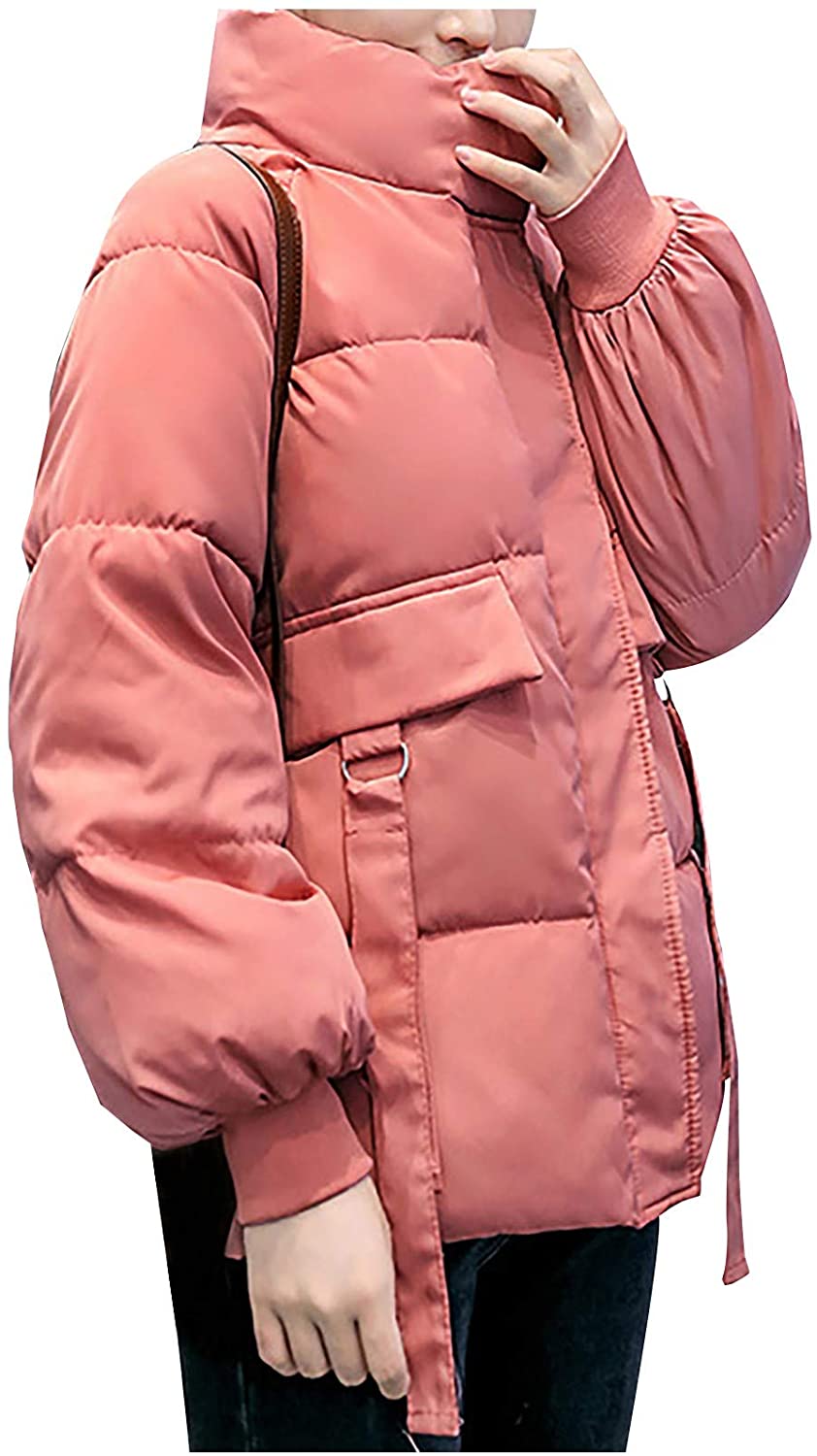 Dosoop Women Winter Outwear Coat Ladies Slim Stand Collar Down Padded Warm Zip Up Parka Outerwear Ja