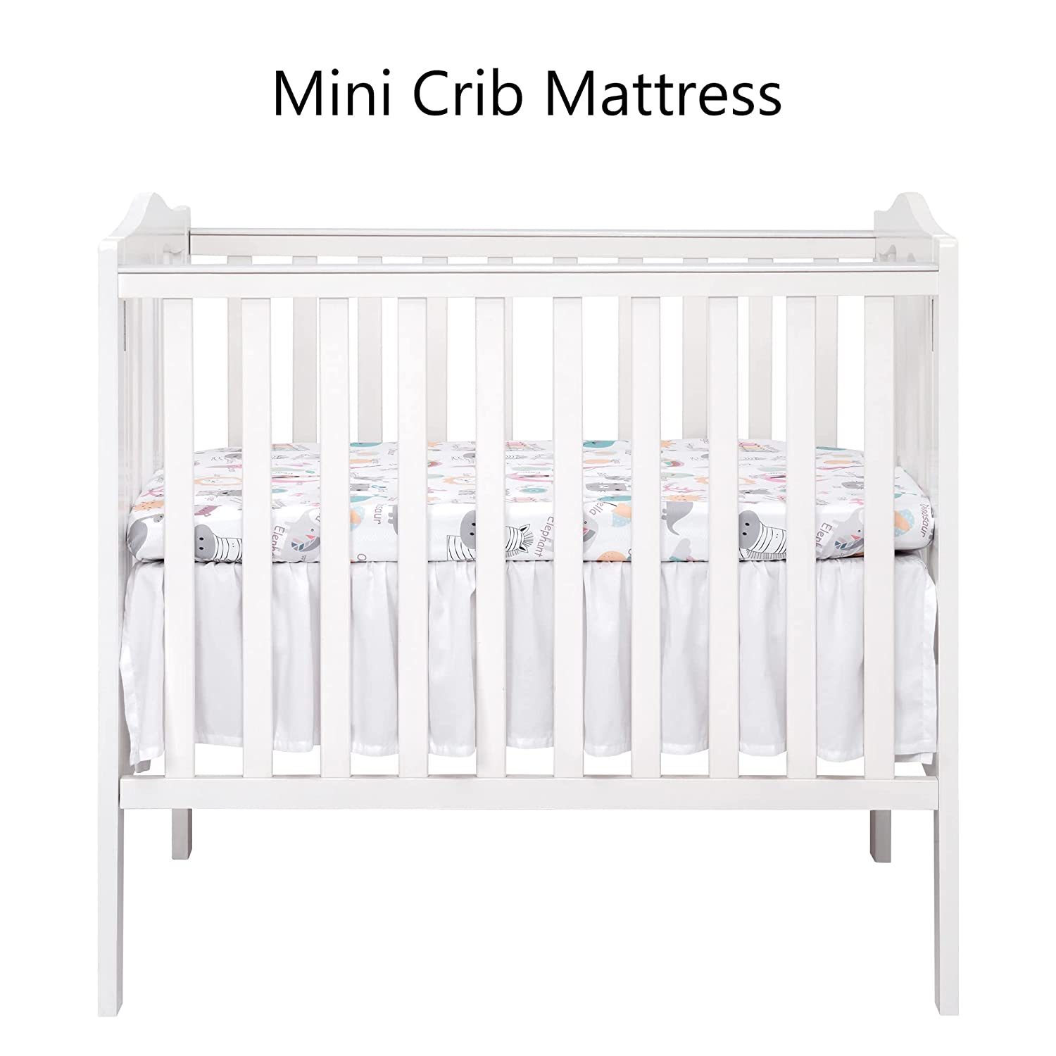 TILLYOU Microfiber Mini Crib Sheets for Baby Boy Girl, Fitted Pack N Play Playard Sheet Set, Super S