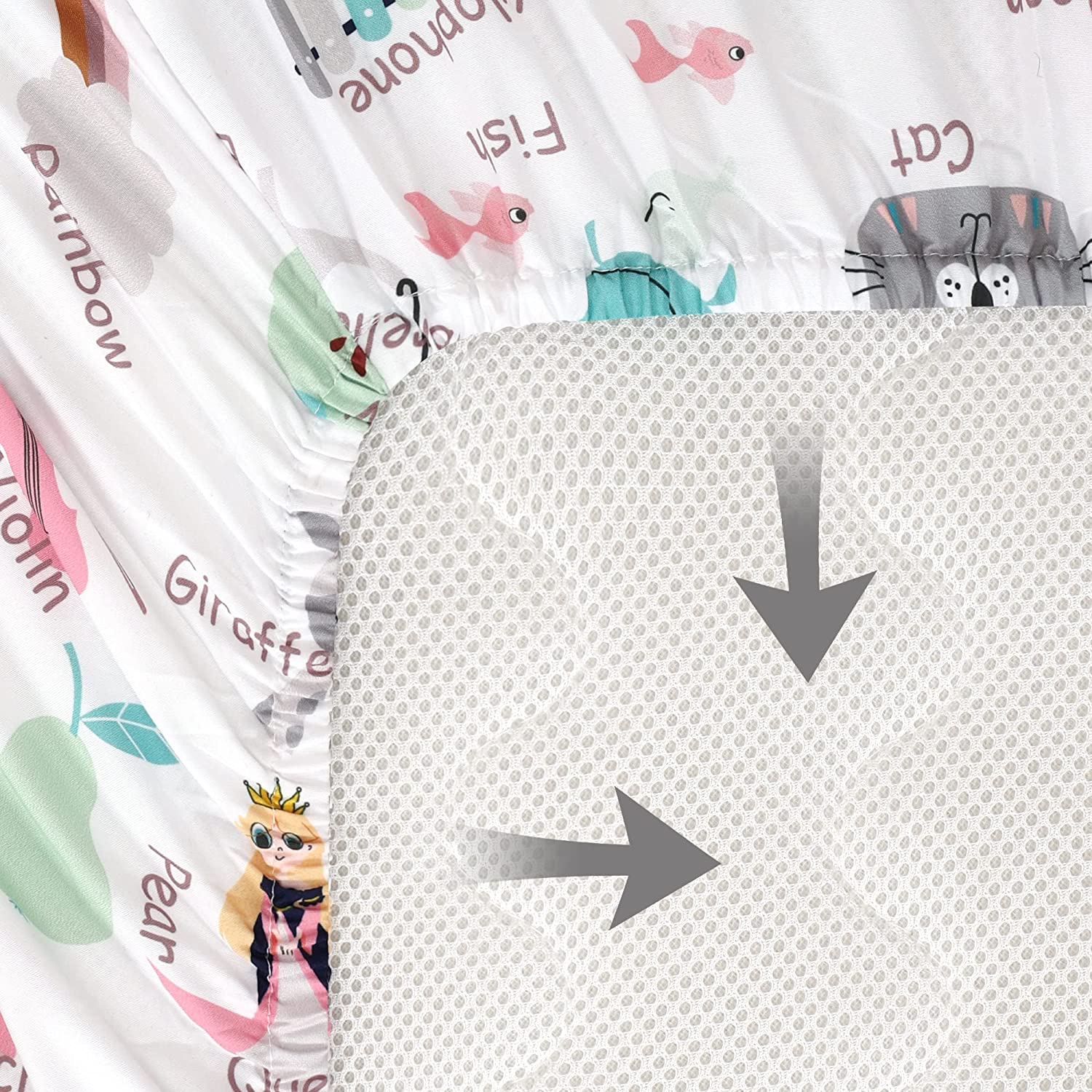 TILLYOU Microfiber Mini Crib Sheets for Baby Boy Girl, Fitted Pack N Play Playard Sheet Set, Super S