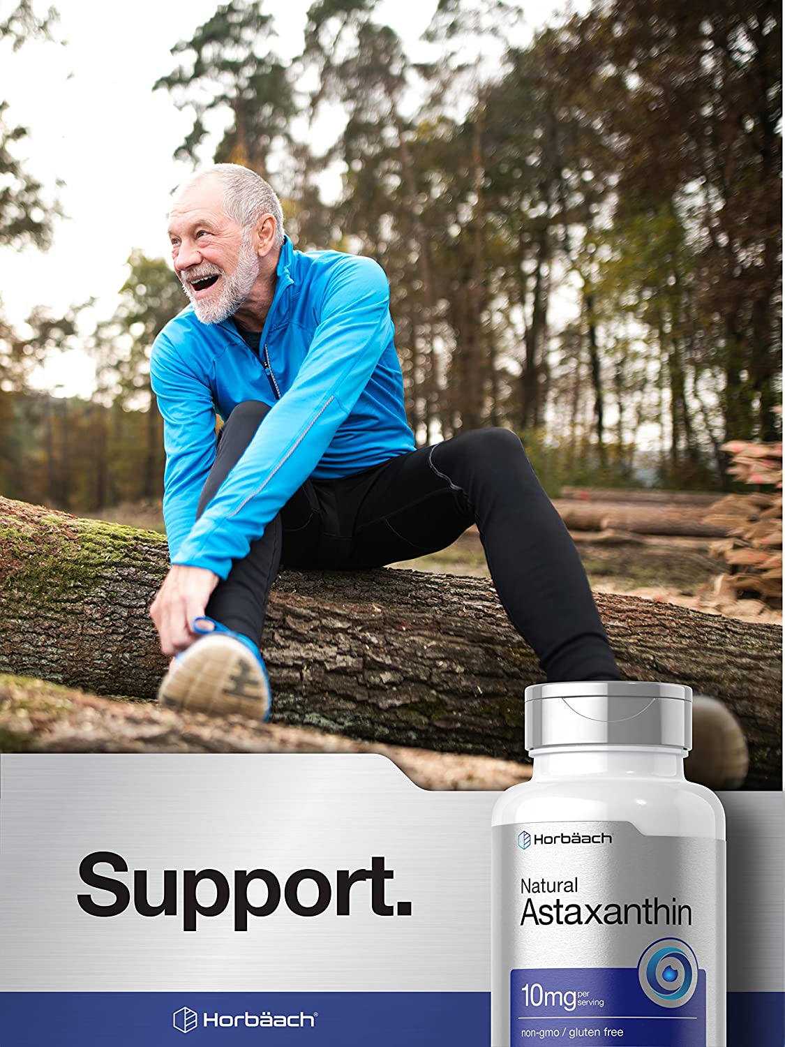 Astaxanthin 10mg | 60 Softgels | Non-GMO, Gluten Free Supplement | by Horbaach