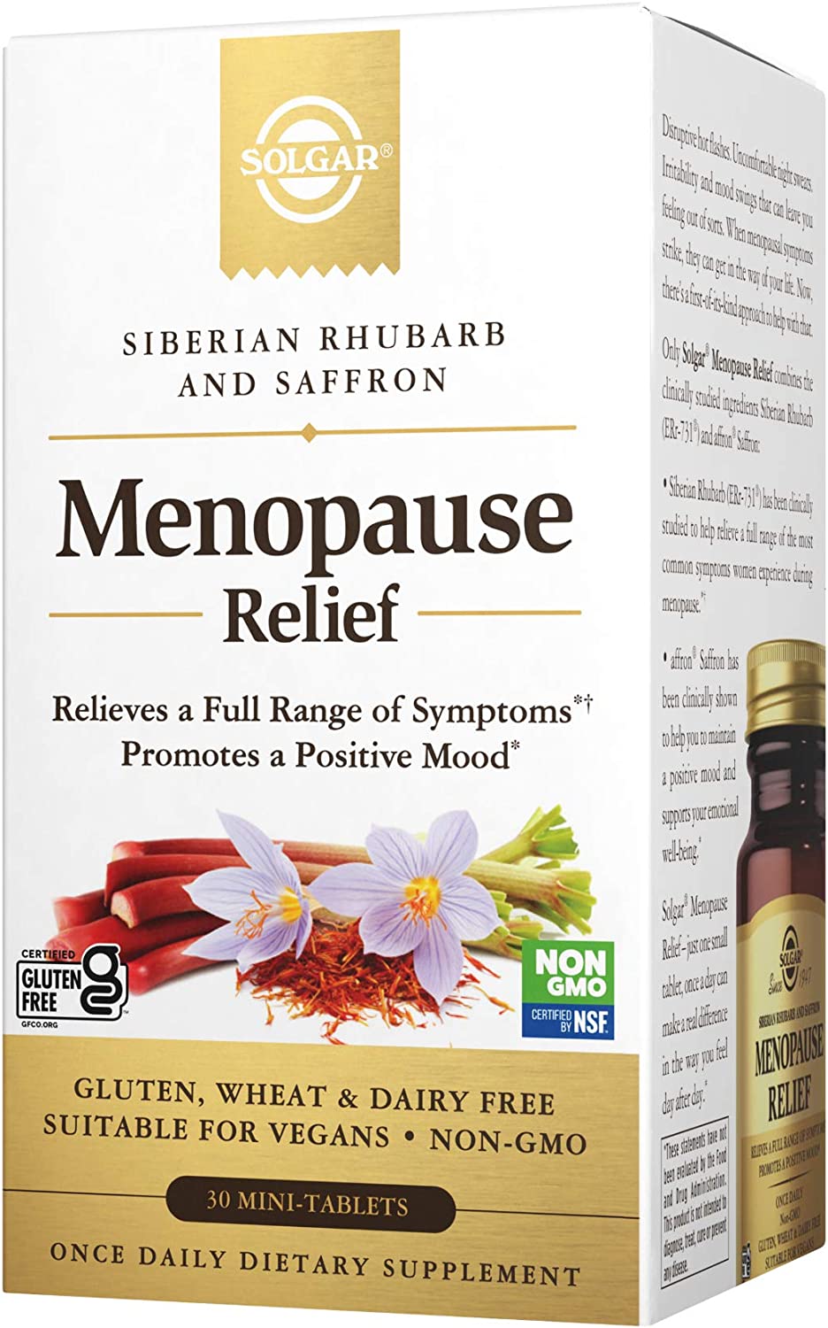 Solgar Menopause Relief - 30 Tablets - Helps Relieve Hot Flashes, Exhaustion, Irritability, Sleep Di