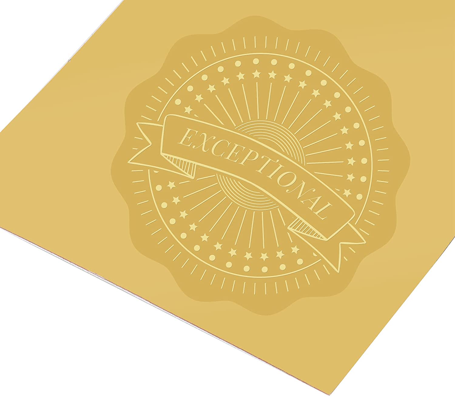 CRASPIRE Gold Foil Certificate Seals Exceptional 2