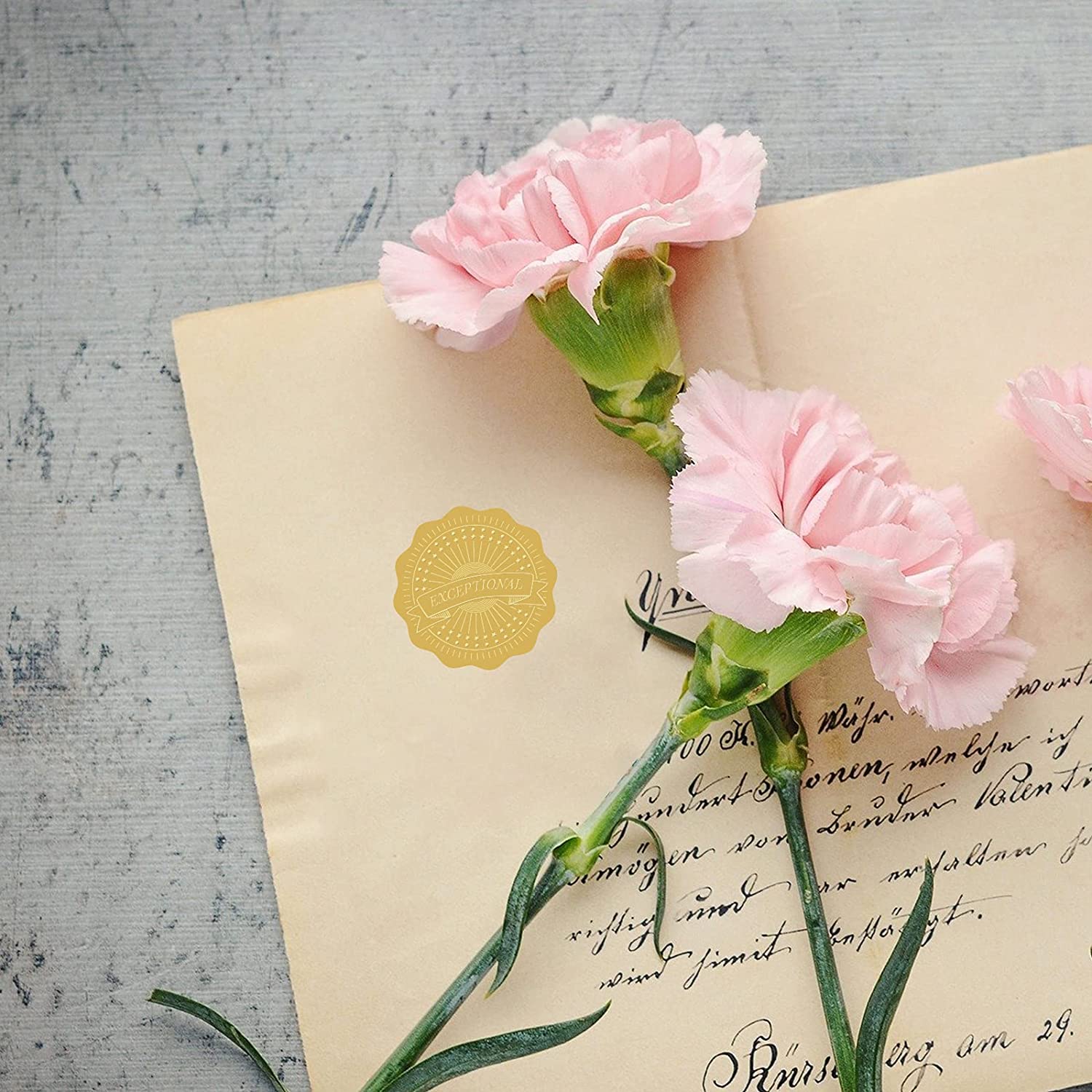 CRASPIRE Gold Foil Certificate Seals Exceptional 2