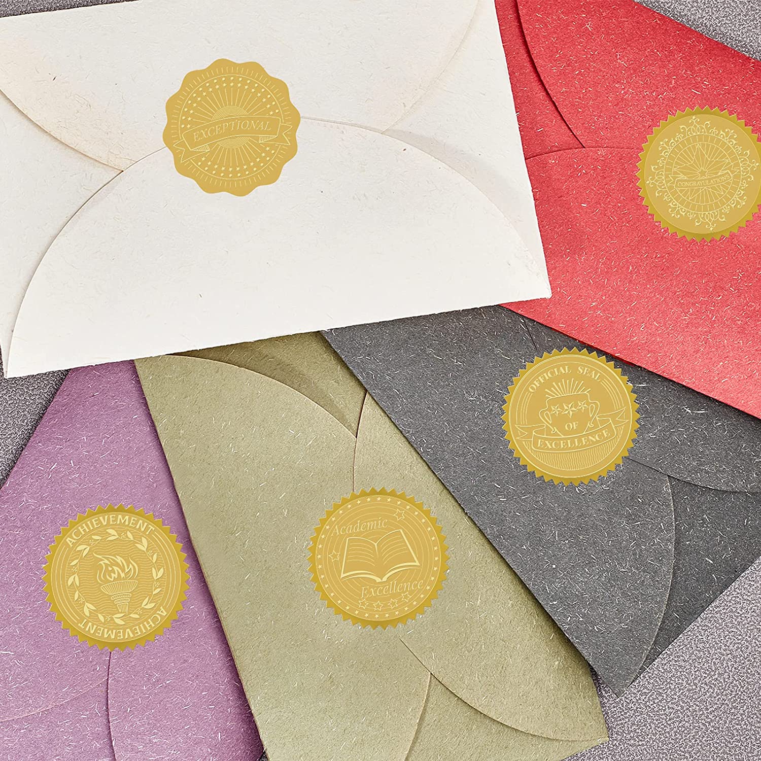 CRASPIRE Gold Foil Certificate Seals Exceptional 2