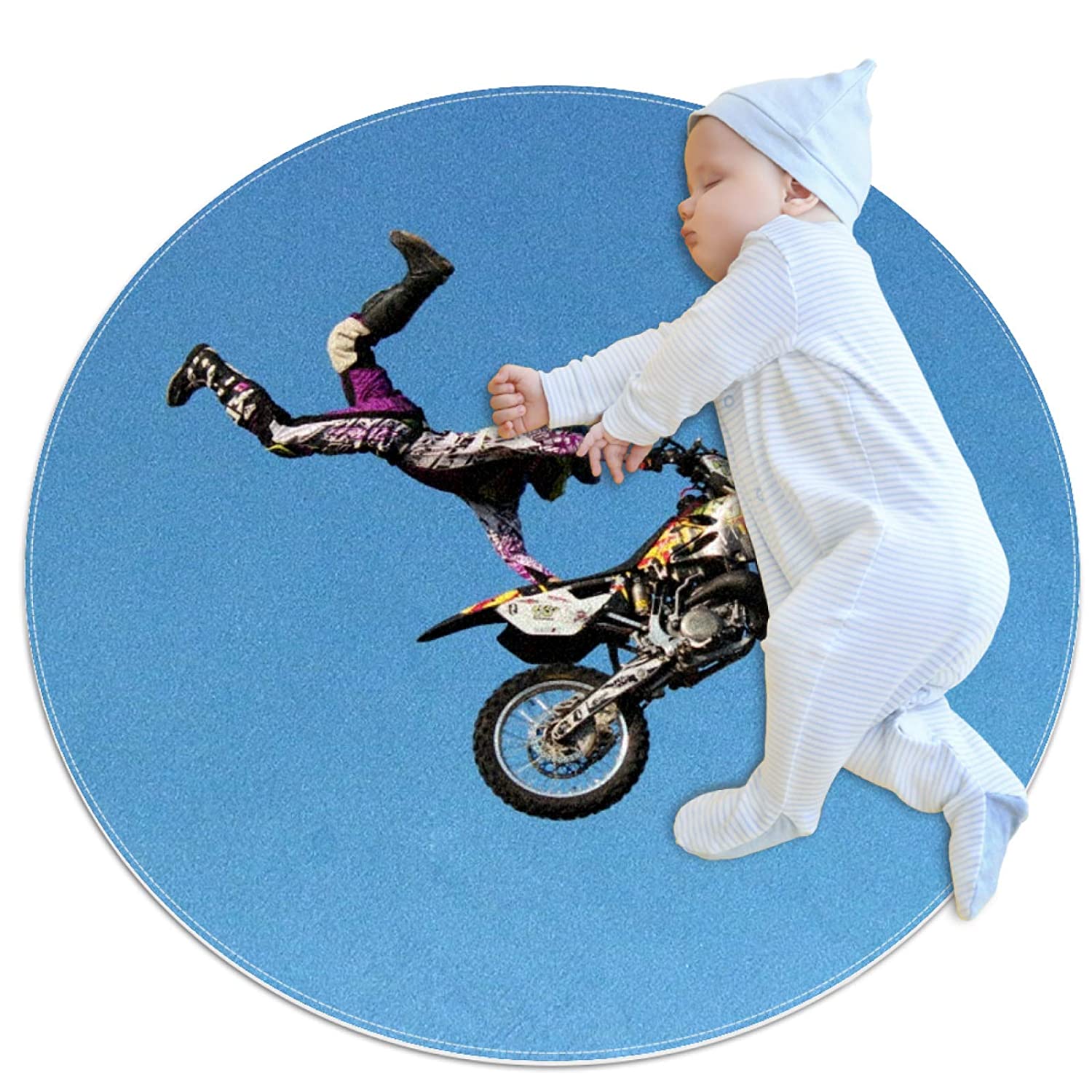 Multiple Size Play Mat Motocross Stylish Baby Play Mat for Crawling, Playing & Yoga \xe2\x80\x93 Non