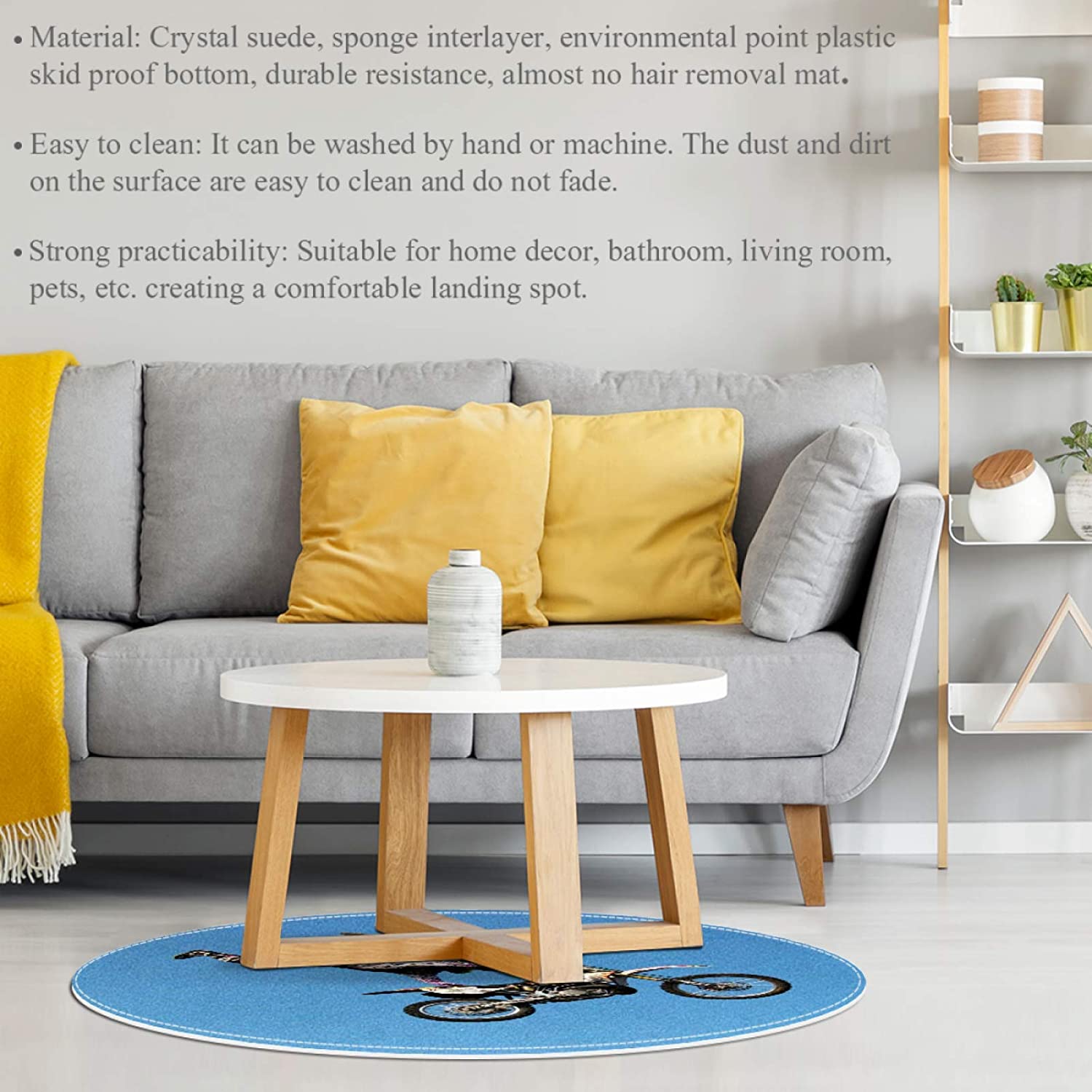 Multiple Size Play Mat Motocross Stylish Baby Play Mat for Crawling, Playing & Yoga \xe2\x80\x93 Non