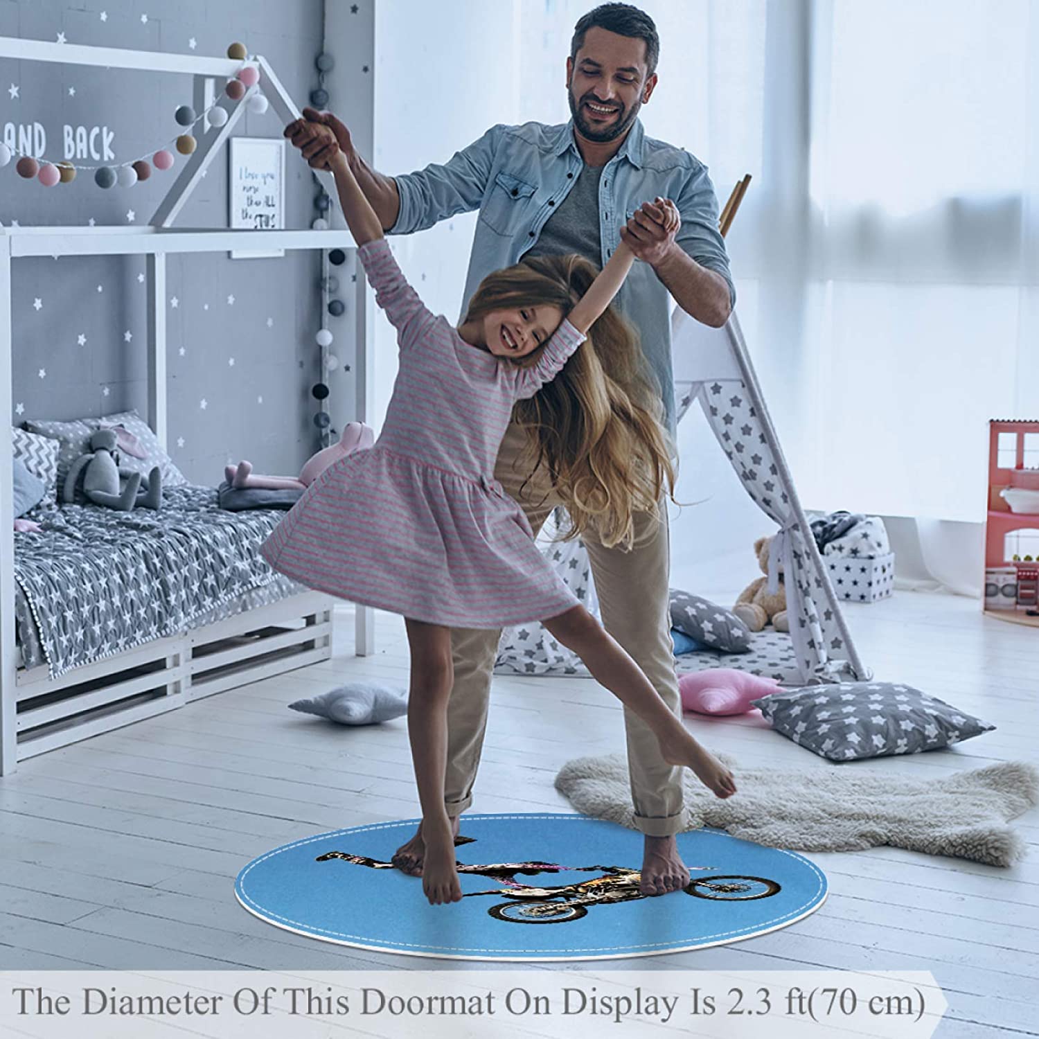 Multiple Size Play Mat Motocross Stylish Baby Play Mat for Crawling, Playing & Yoga \xe2\x80\x93 Non