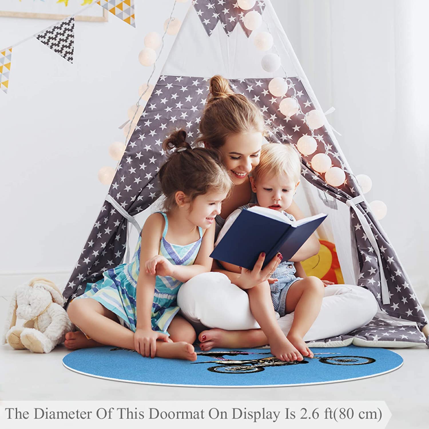 Multiple Size Play Mat Motocross Stylish Baby Play Mat for Crawling, Playing & Yoga \xe2\x80\x93 Non