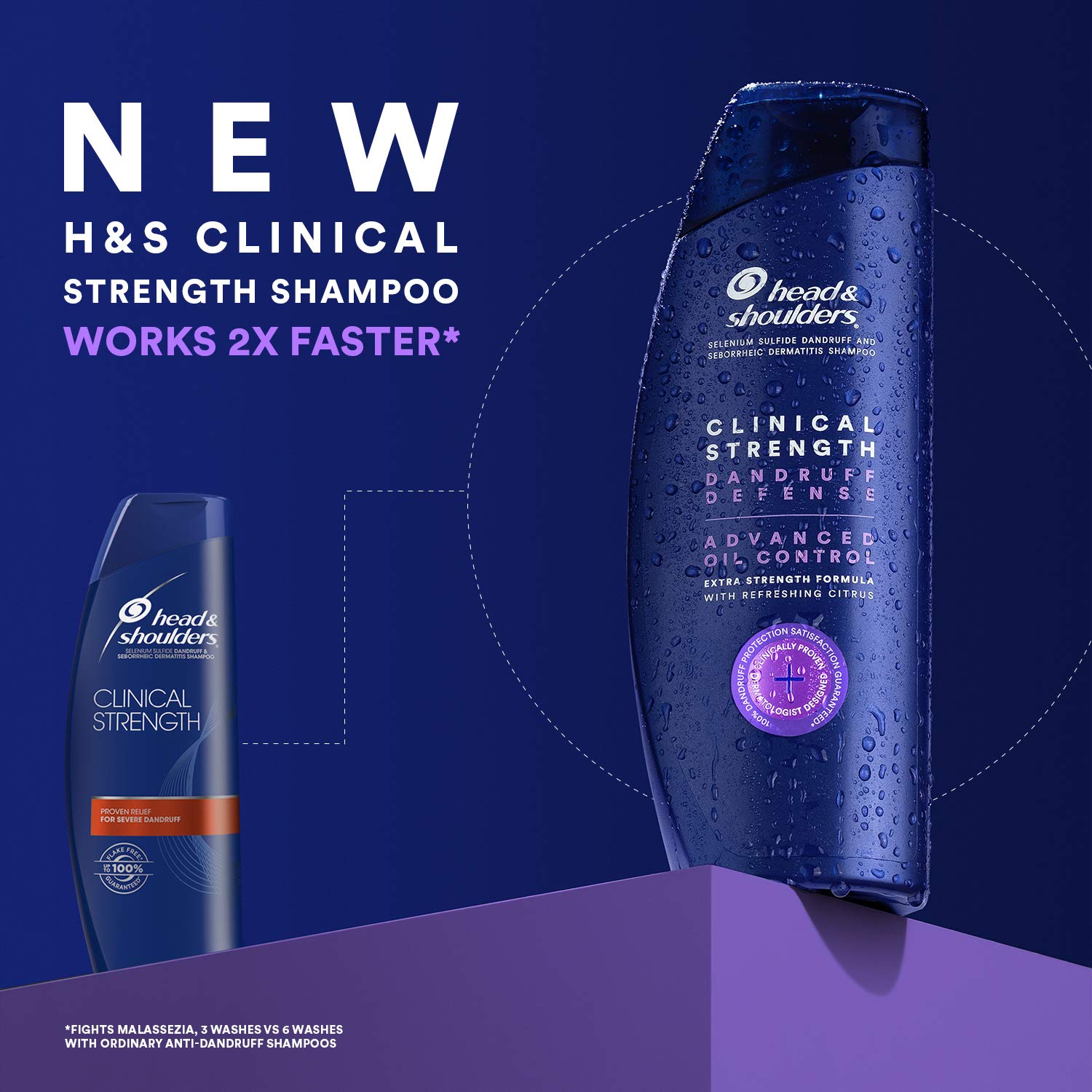 Head & Shoulders Clinical Dandruff Defense + Advanced Oil Control Shampoo, 13.5 Fl Oz, 5.291 Fl Oz