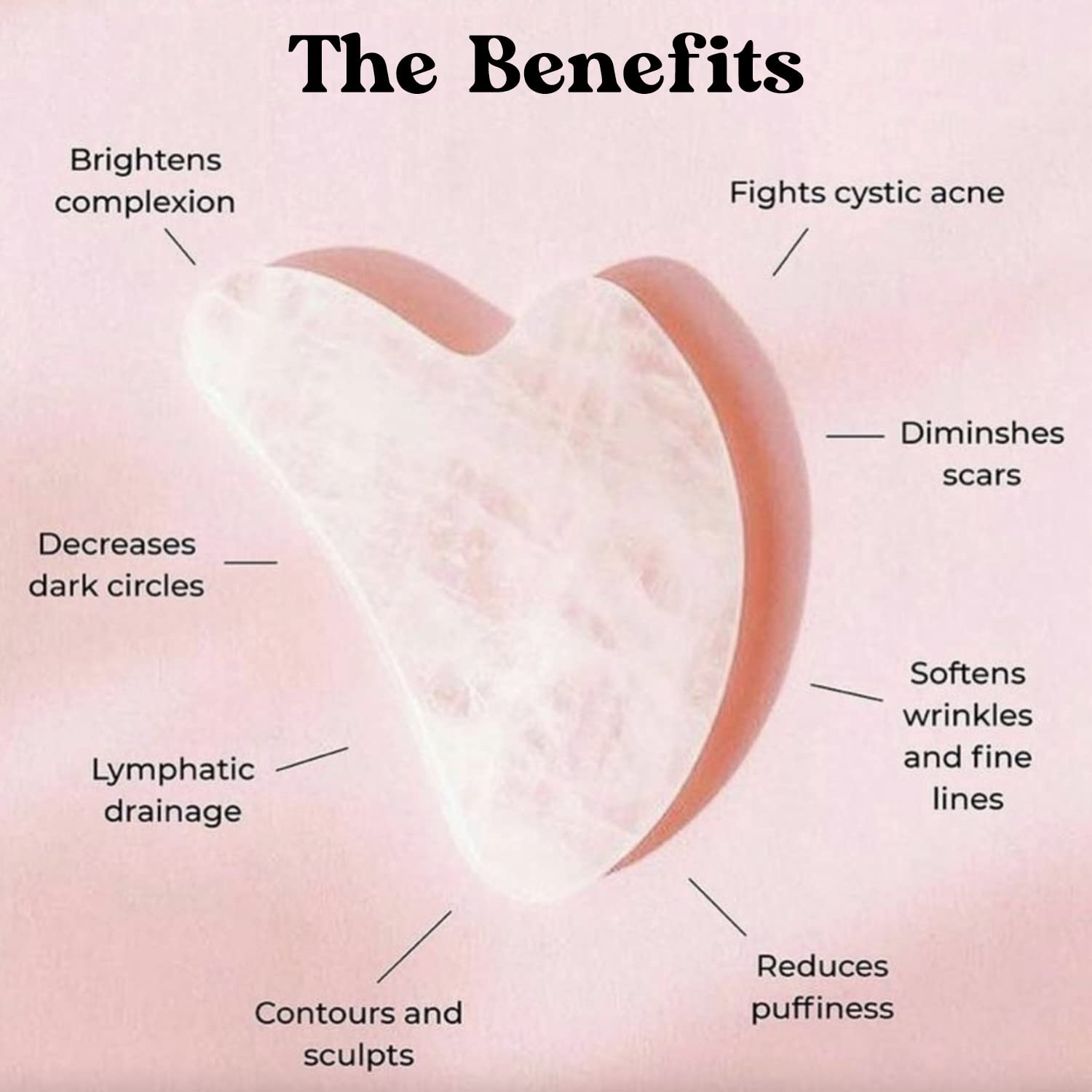 ROSELYNBOUTIQUE Gua Sha Facial Tools - Skin Care Tools Natural Massager for Skincare Face Body Relie