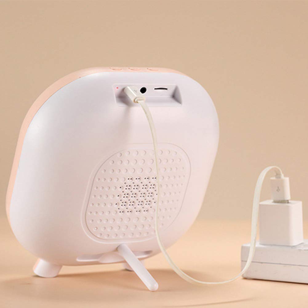 heaven2017 Wireless Bluetooth Sound Lamp LED Lighted Makeup Mirror Pink