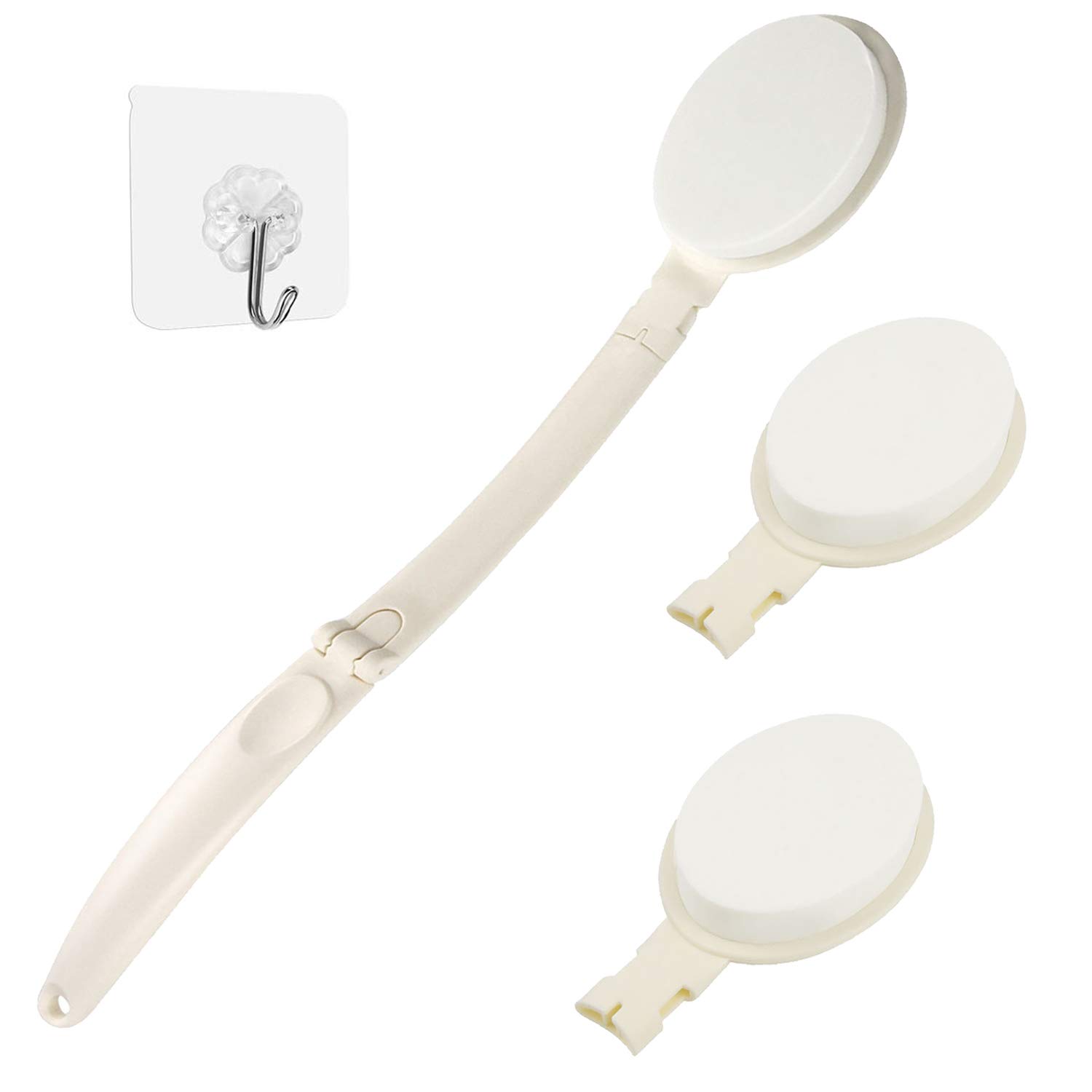 LFJ Lotion Applicator with Long Curved Handle for Back,Legs,Feet Self Application of Sunscreen , Sun