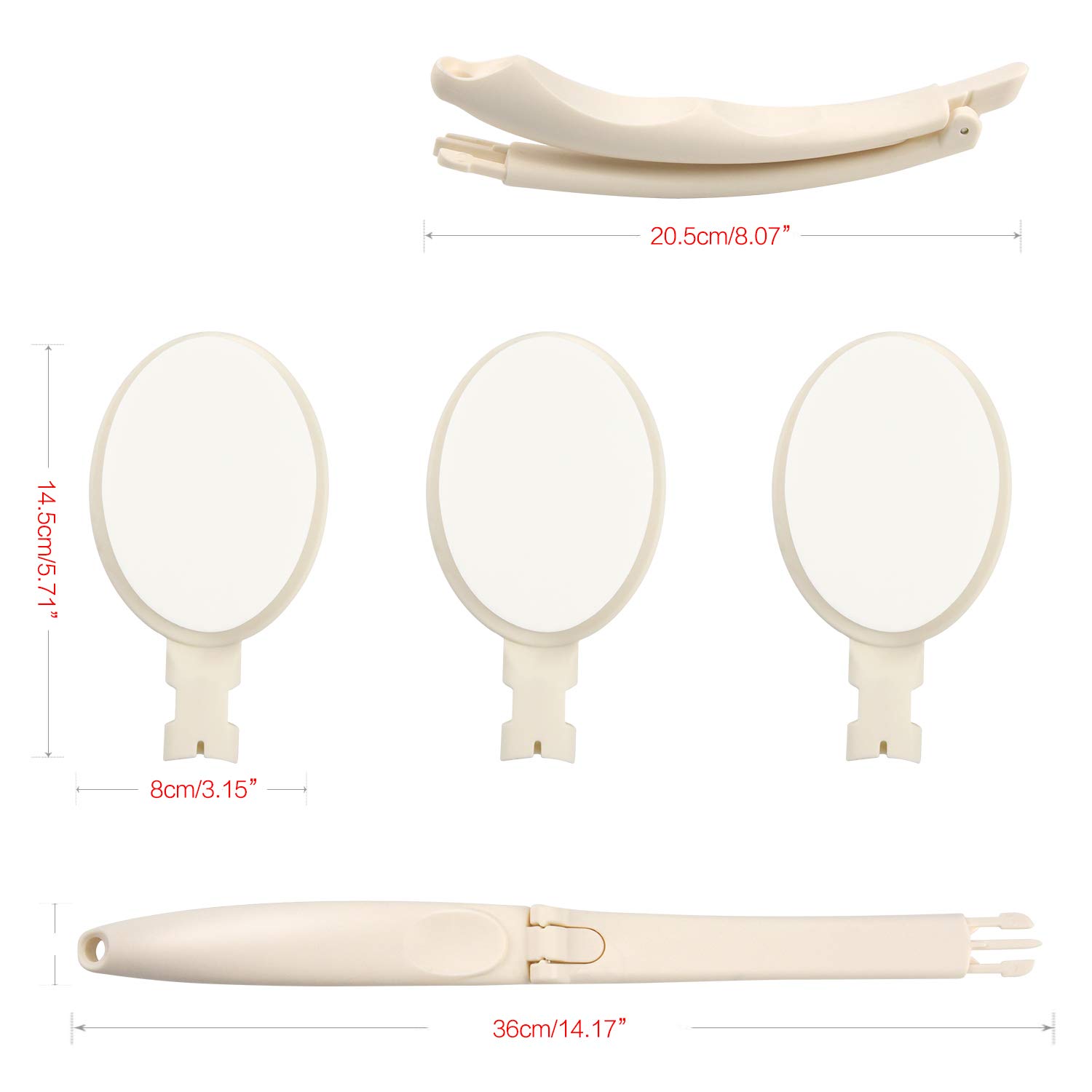 LFJ Lotion Applicator with Long Curved Handle for Back,Legs,Feet Self Application of Sunscreen , Sun