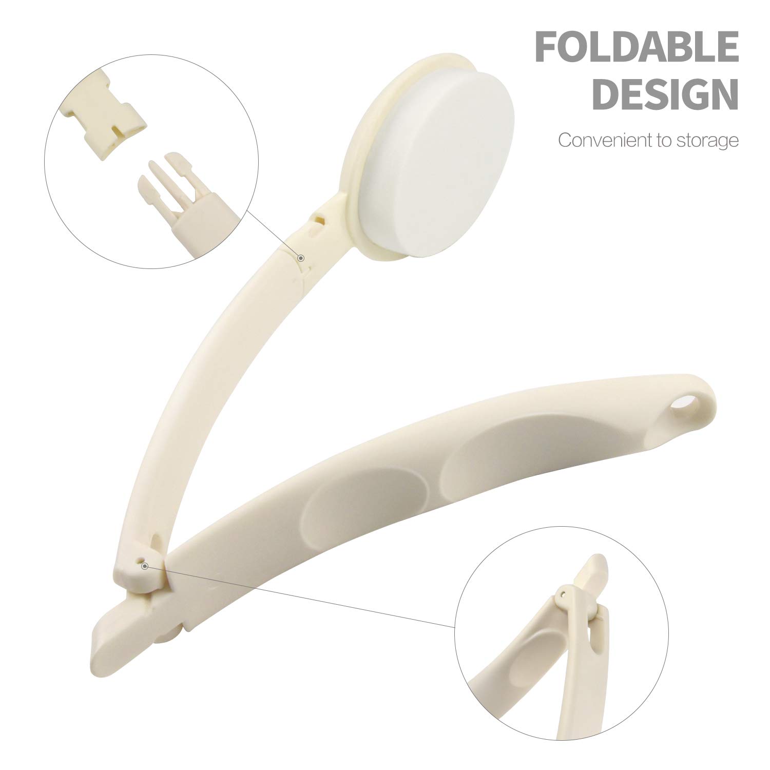 LFJ Lotion Applicator with Long Curved Handle for Back,Legs,Feet Self Application of Sunscreen , Sun