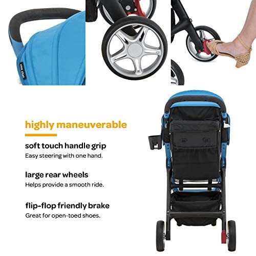 Larktale Chit Chat Compact Lightweight Travel Stroller, Freshwater Blue