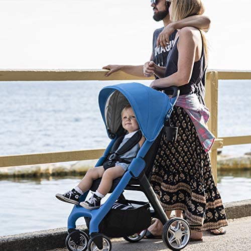 Larktale Chit Chat Compact Lightweight Travel Stroller, Freshwater Blue