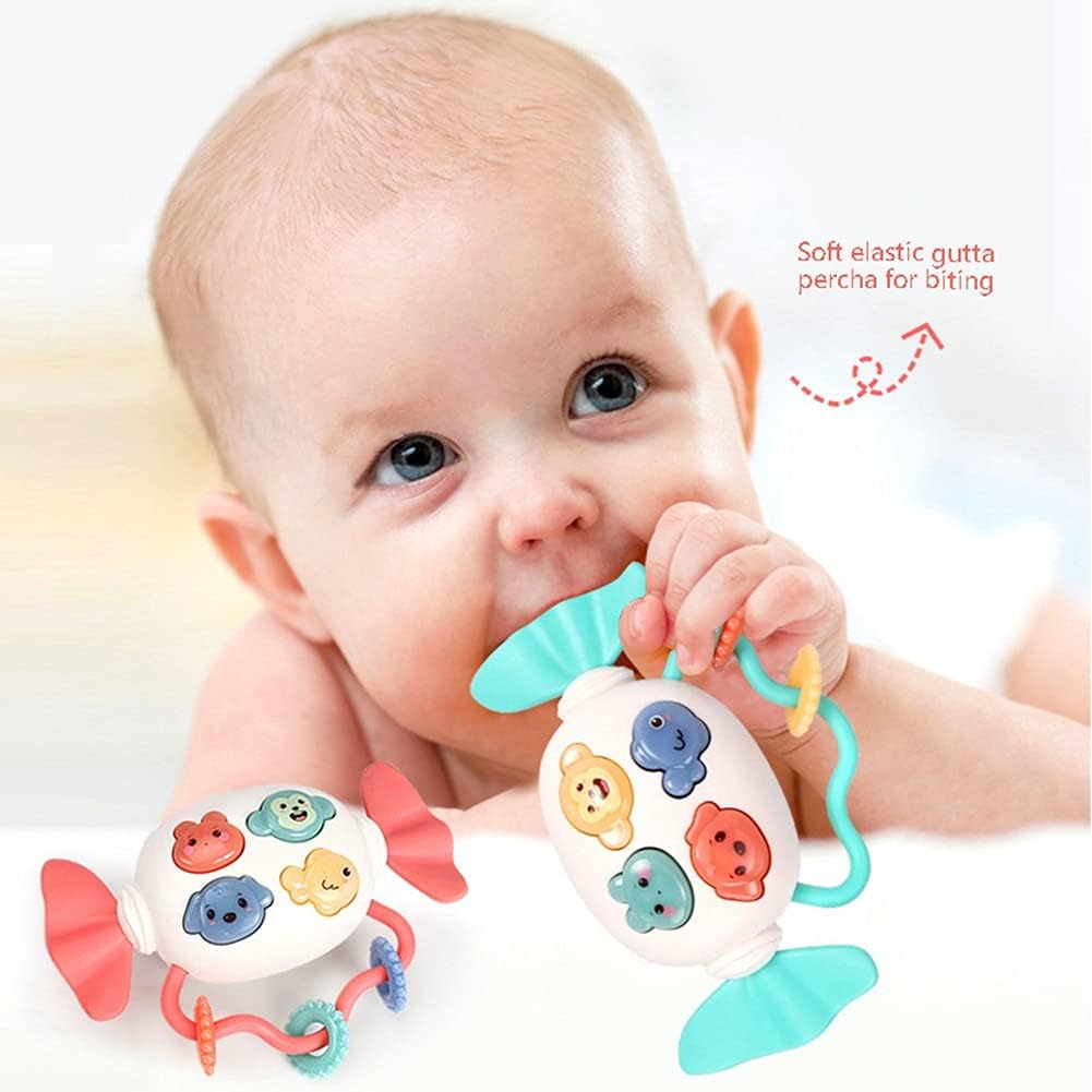 Ochine Soft Infant Rattle Musical Candy with Light Baby Rattles Kids Set Style Safety Hand Bell Musi