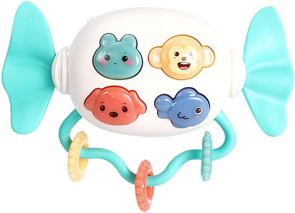 Ochine Soft Infant Rattle Musical Candy with Light Baby Rattles Kids Set Style Safety Hand Bell Musi