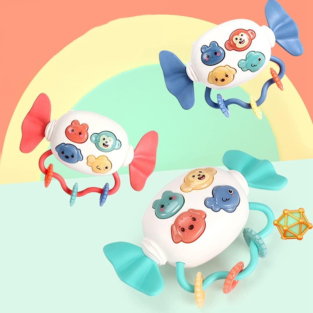 Ochine Soft Infant Rattle Musical Candy with Light Baby Rattles Kids Set Style Safety Hand Bell Musi