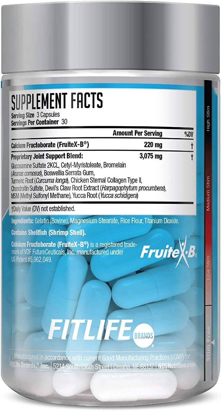 NDS Nutrition Dr. Joints - Advanced Joint Health Formula with FruiteX-B, Glucosamine, & Chondroitin 