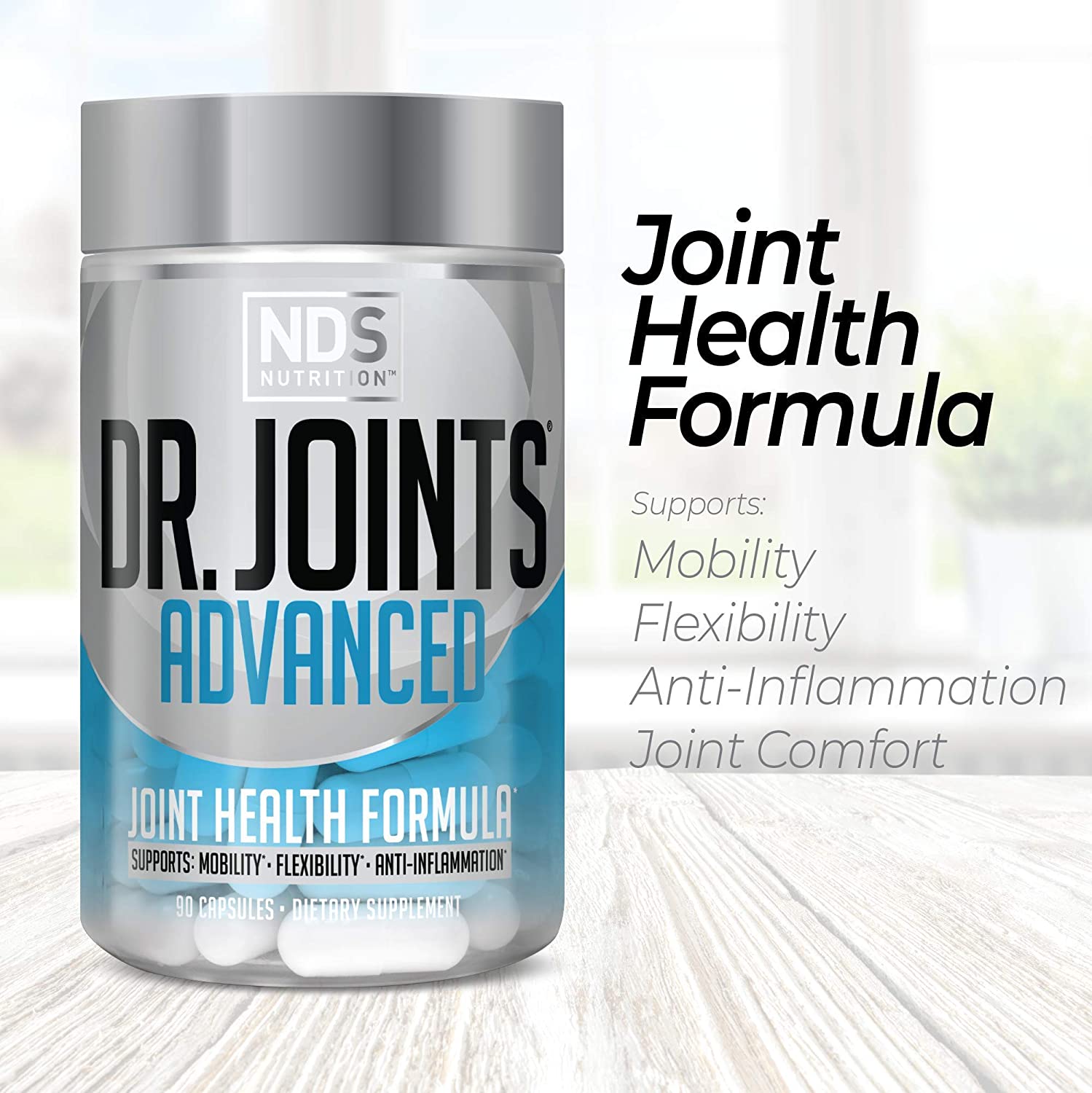 NDS Nutrition Dr. Joints - Advanced Joint Health Formula with FruiteX-B, Glucosamine, & Chondroitin 