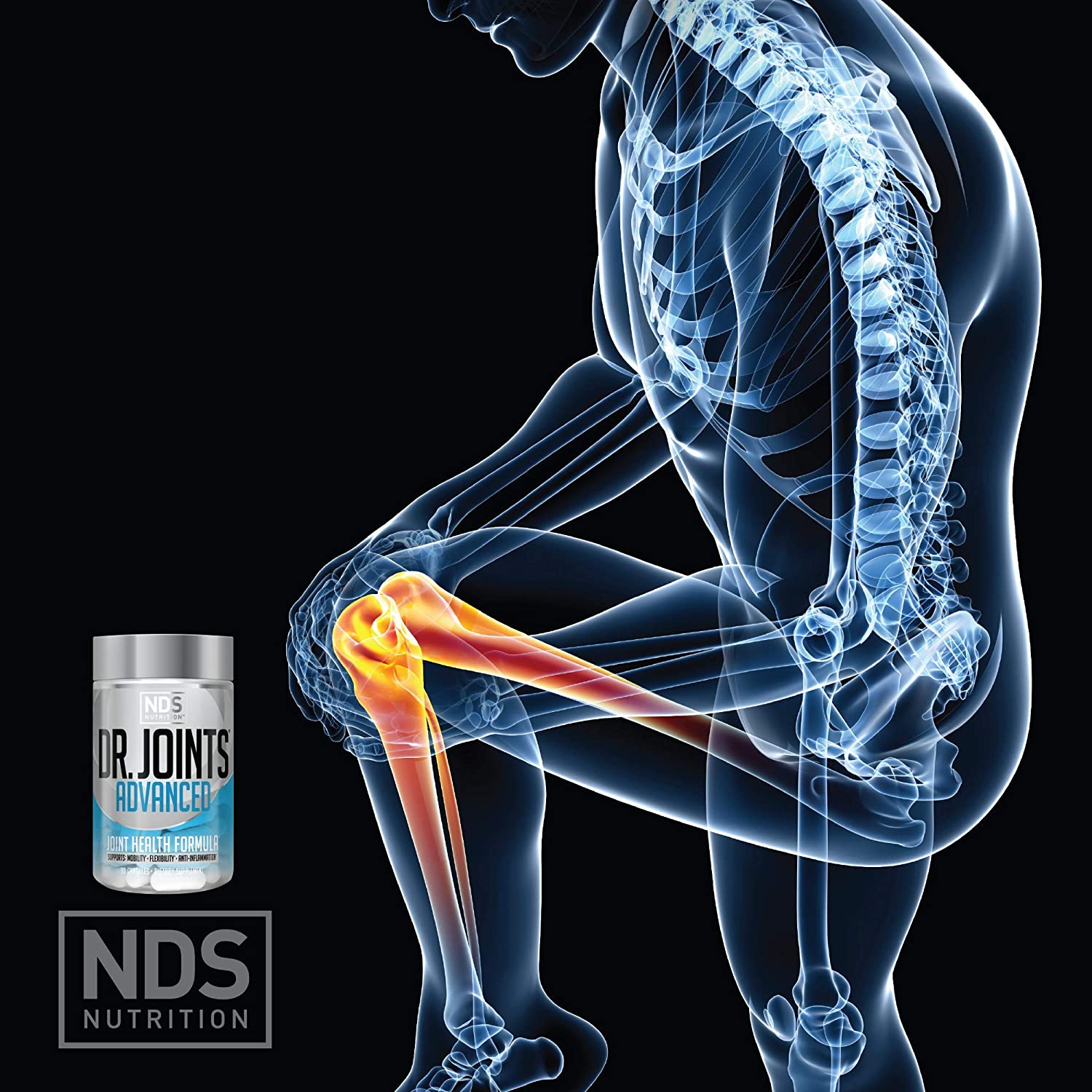 NDS Nutrition Dr. Joints - Advanced Joint Health Formula with FruiteX-B, Glucosamine, & Chondroitin 