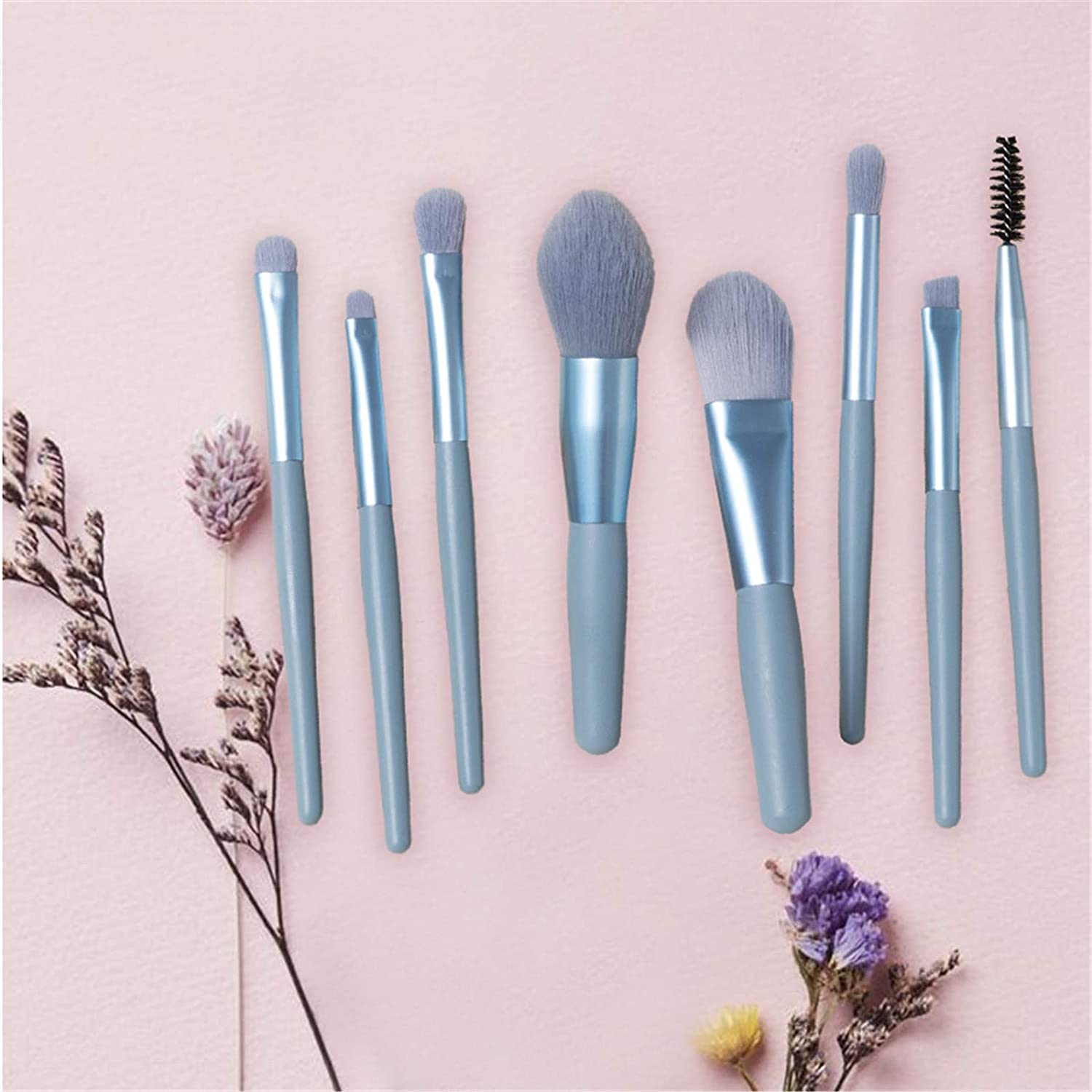 8PCS Mini Makeup Brushes Set Sculpting Brush Foundation Bronzer Brush Eyebrow brush Facial Cosmetic 