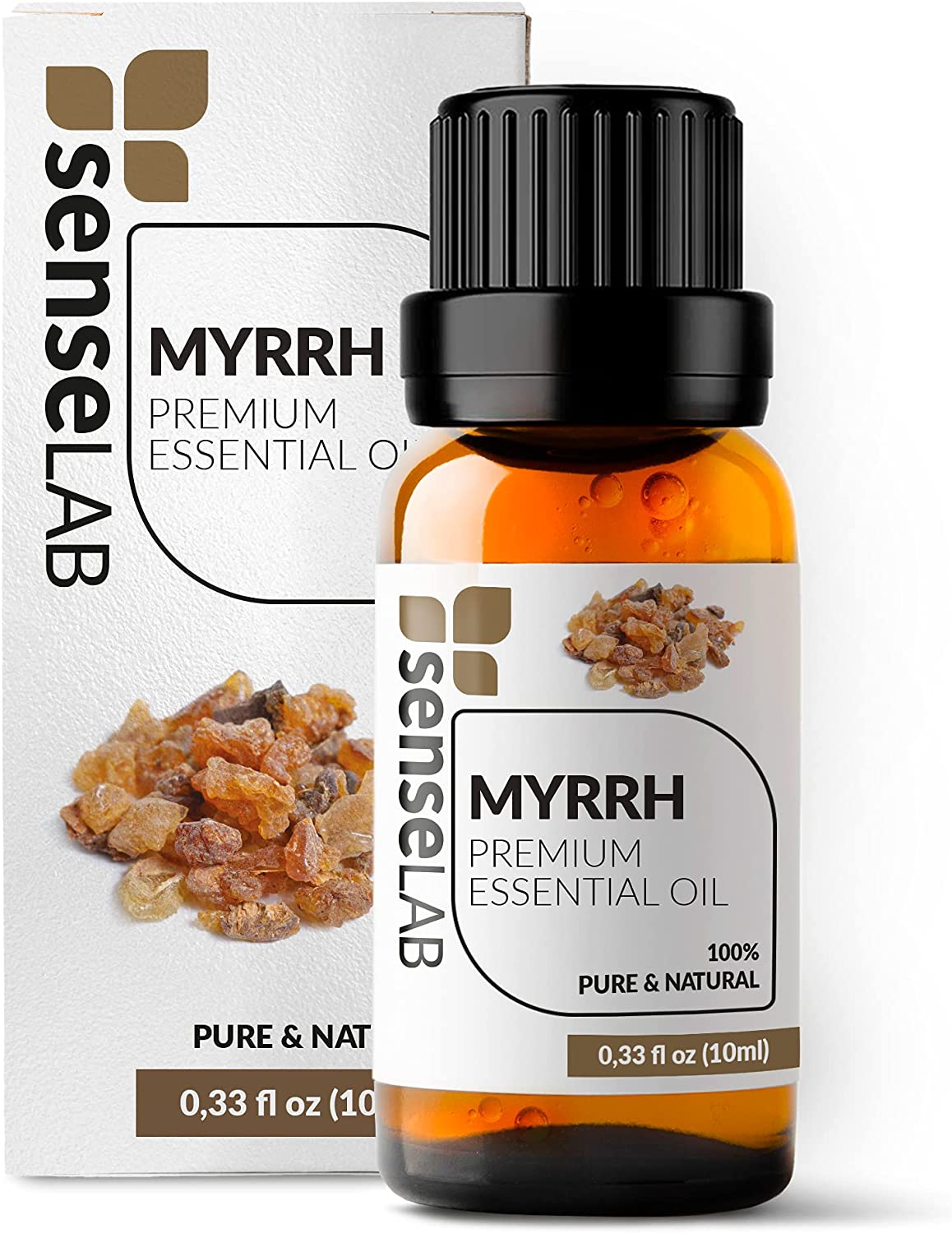 SenseLAB Myrrh Essential Oil - 100 % Pure Extract Myrrh Oil Therapeutic Grade - Meditation and Intro
