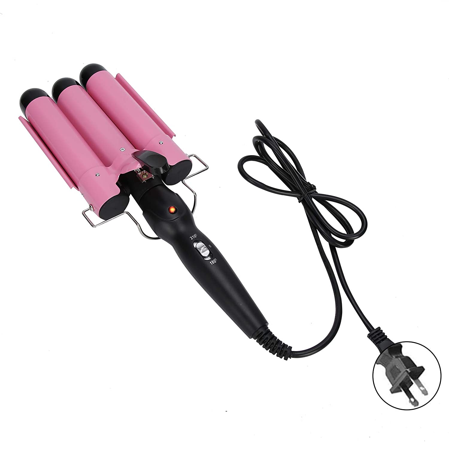 Hair Curling Iron 3 Barrel Hair Crimper Ceramic Temperature Control Hair Waving Styling Tools 32mm E