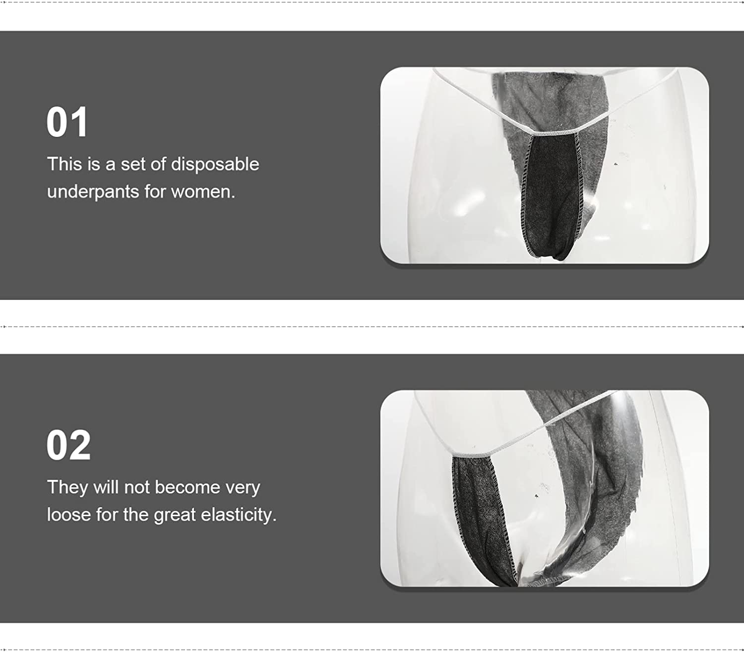 Disposable Panties for Women Spa: 100pcs T Thong Underwear Spay Tanning Wraps Spa Underwear for Wome