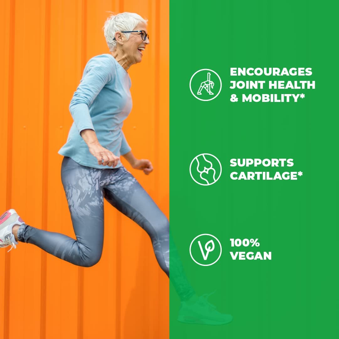 Bundle Vegan Glucosamine Chondroitin Joint Support Supplement Without Shellfish + Turmeric Curcumin 