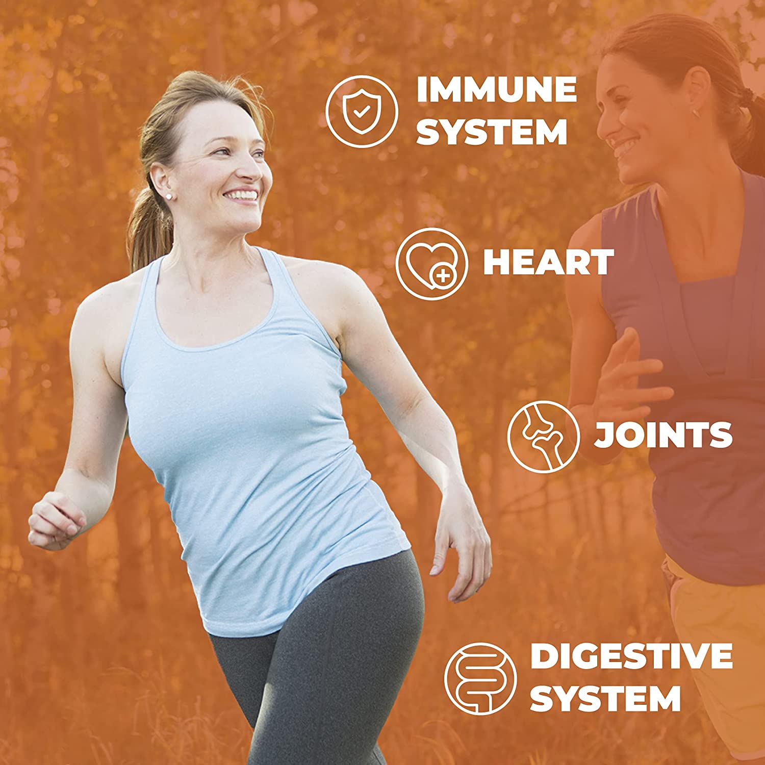 Bundle Vegan Glucosamine Chondroitin Joint Support Supplement Without Shellfish + Turmeric Curcumin 