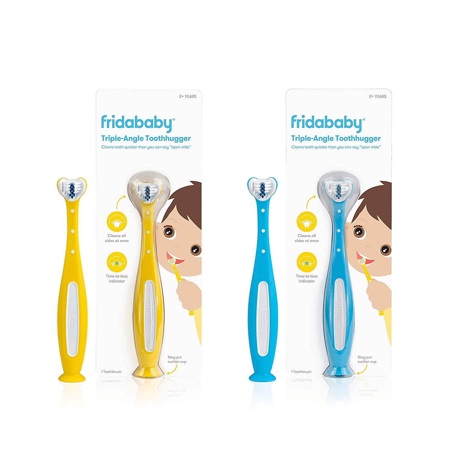 Triple-Angle Toothhugger Training Toothbrush for Toddler Oral Care 2-Pack