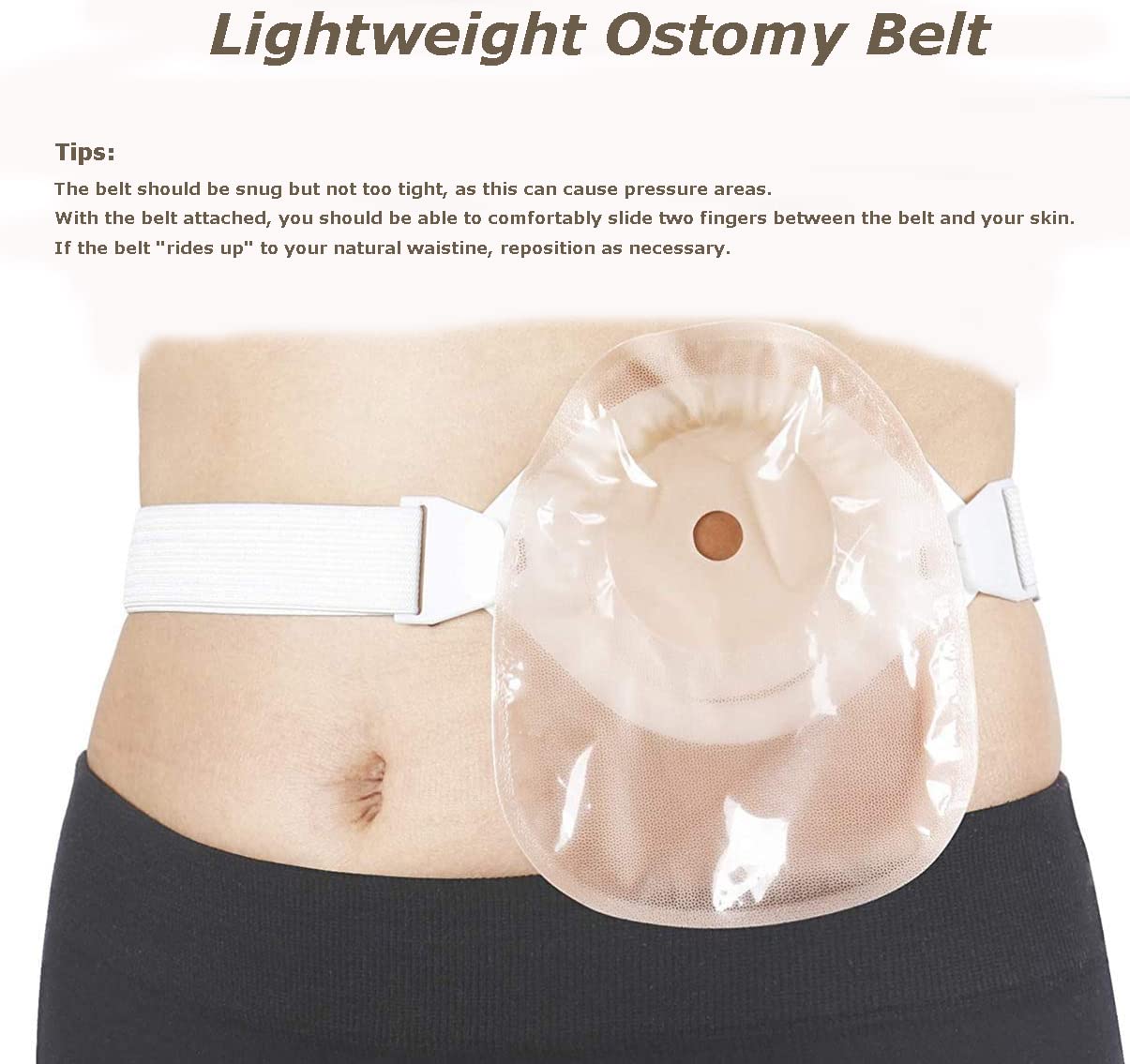 Lightweight Ostomy Belt, Portable Length Adjustable Strap Ostomy Hernia Belt, for Post-Operative Car